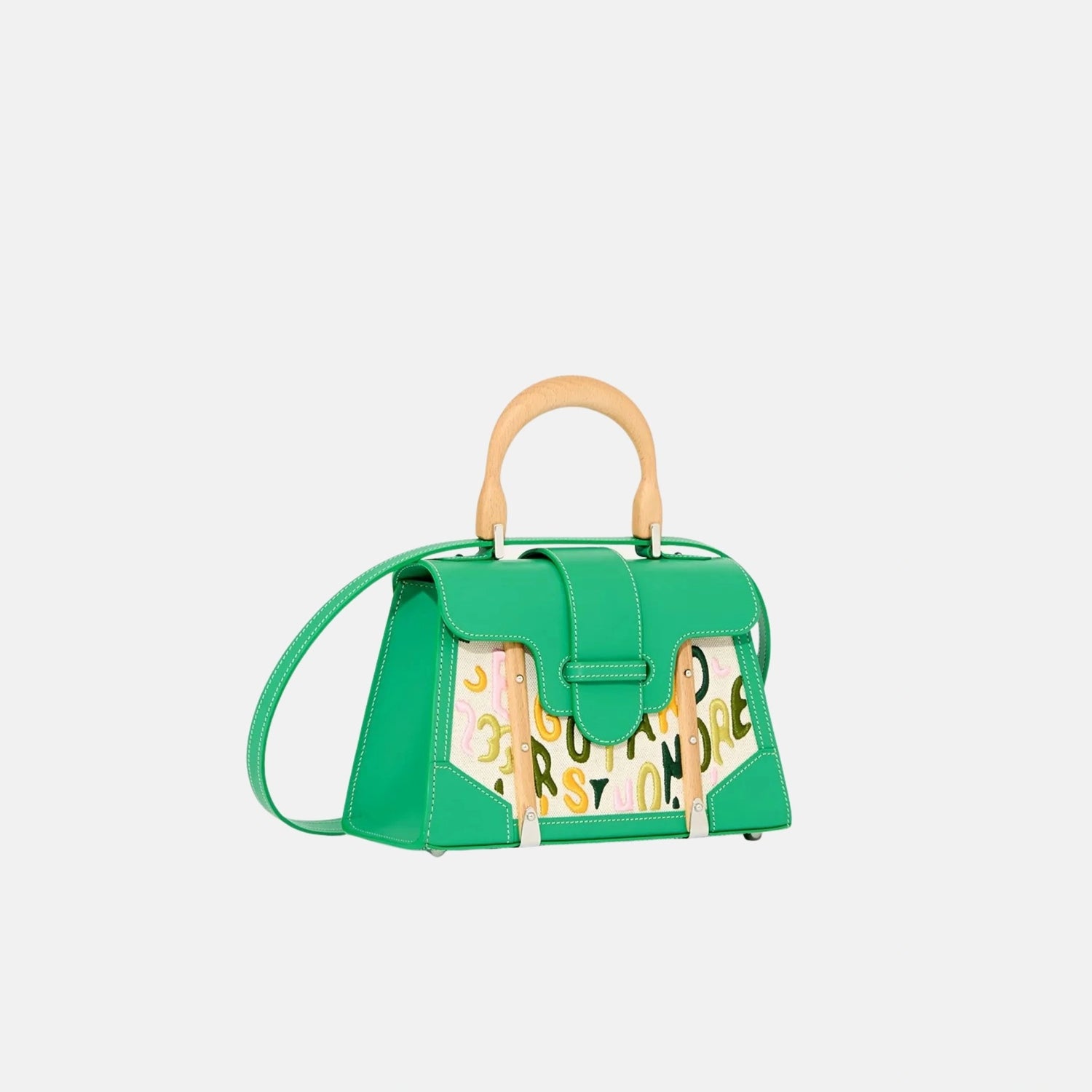 Goyard Saigon Structure Mini Bag Embroidery Limited Edition, Meadow Green, Front