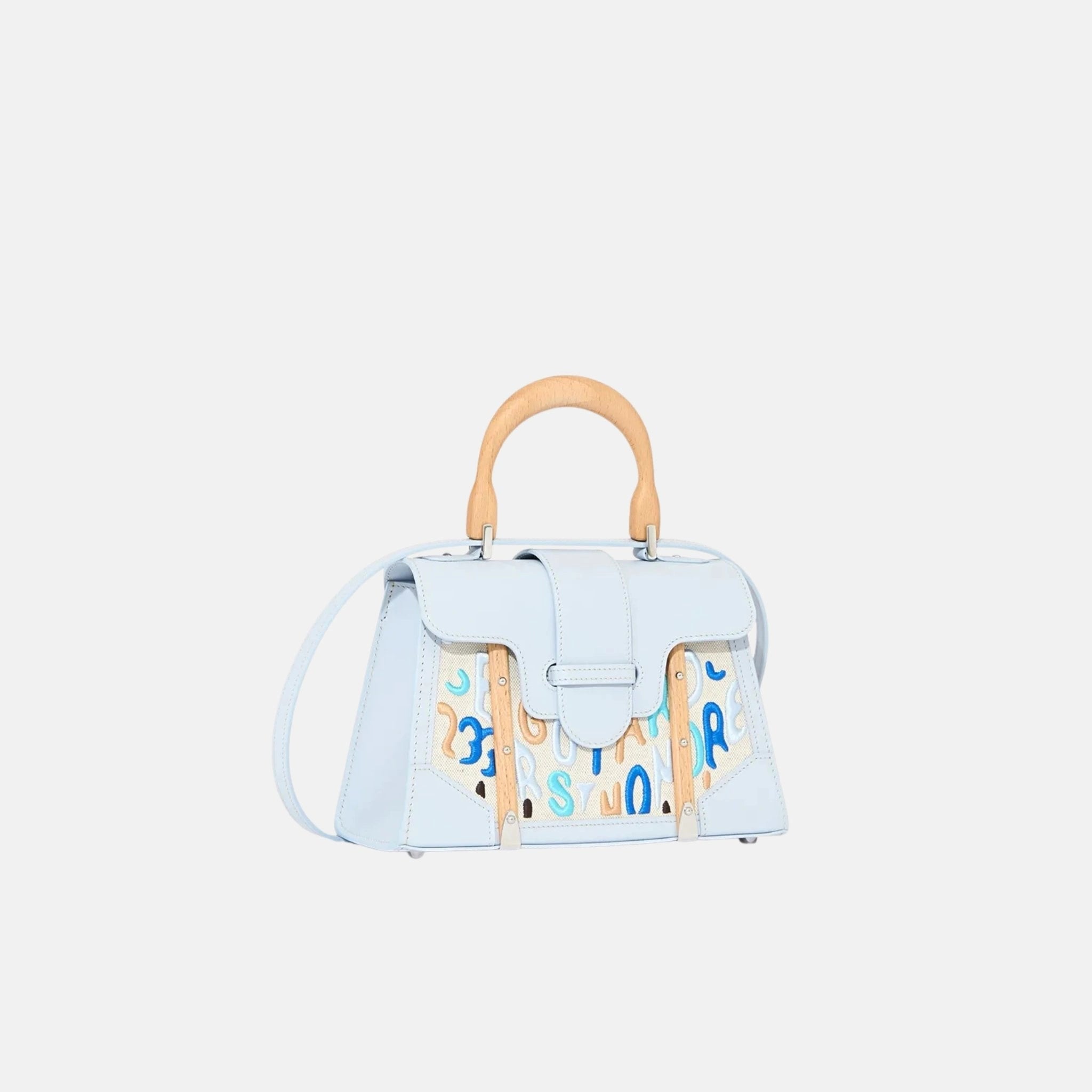 Goyard Saigon Structure Mini Bag Embroidery Limited Edition, Polar Blue, Front