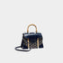 Goyard Saïgon Structuré Mini Bag, Navy Blue, Front View