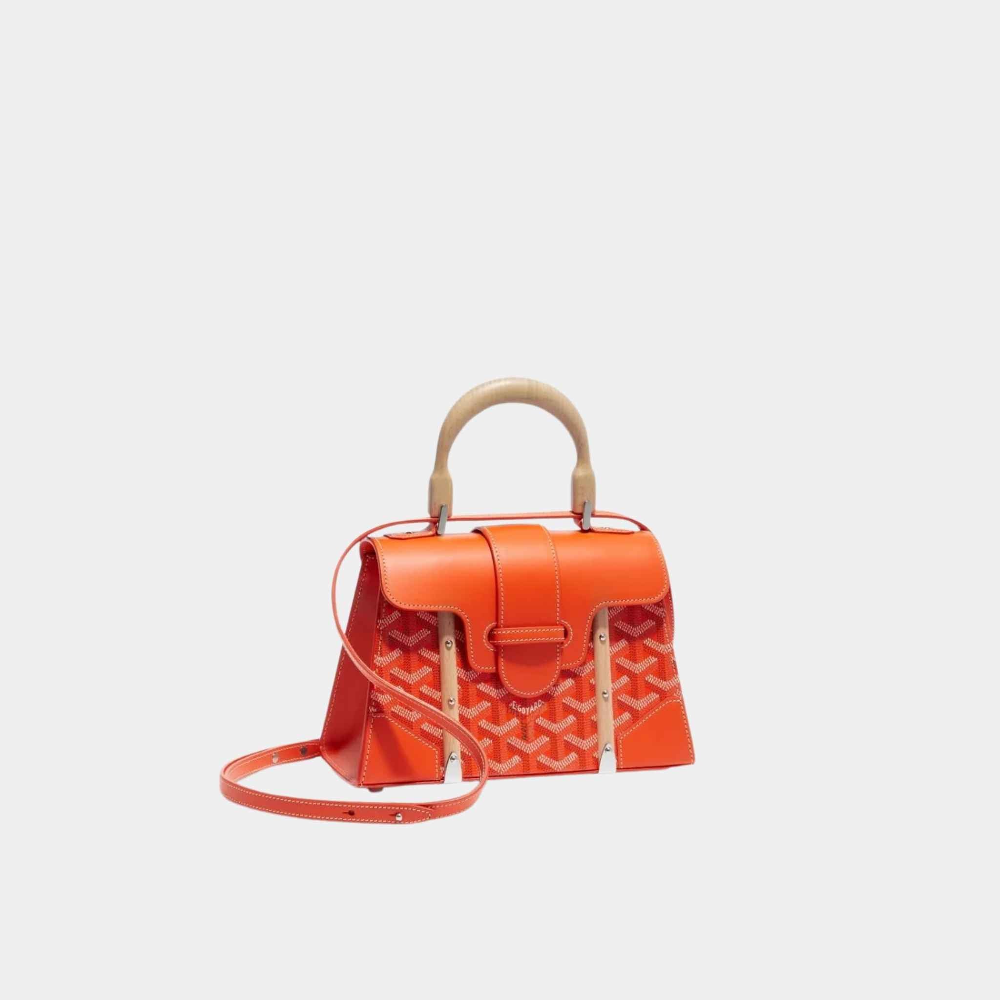 Goyard Saïgon Structuré Mini Bag, Orange, Front View