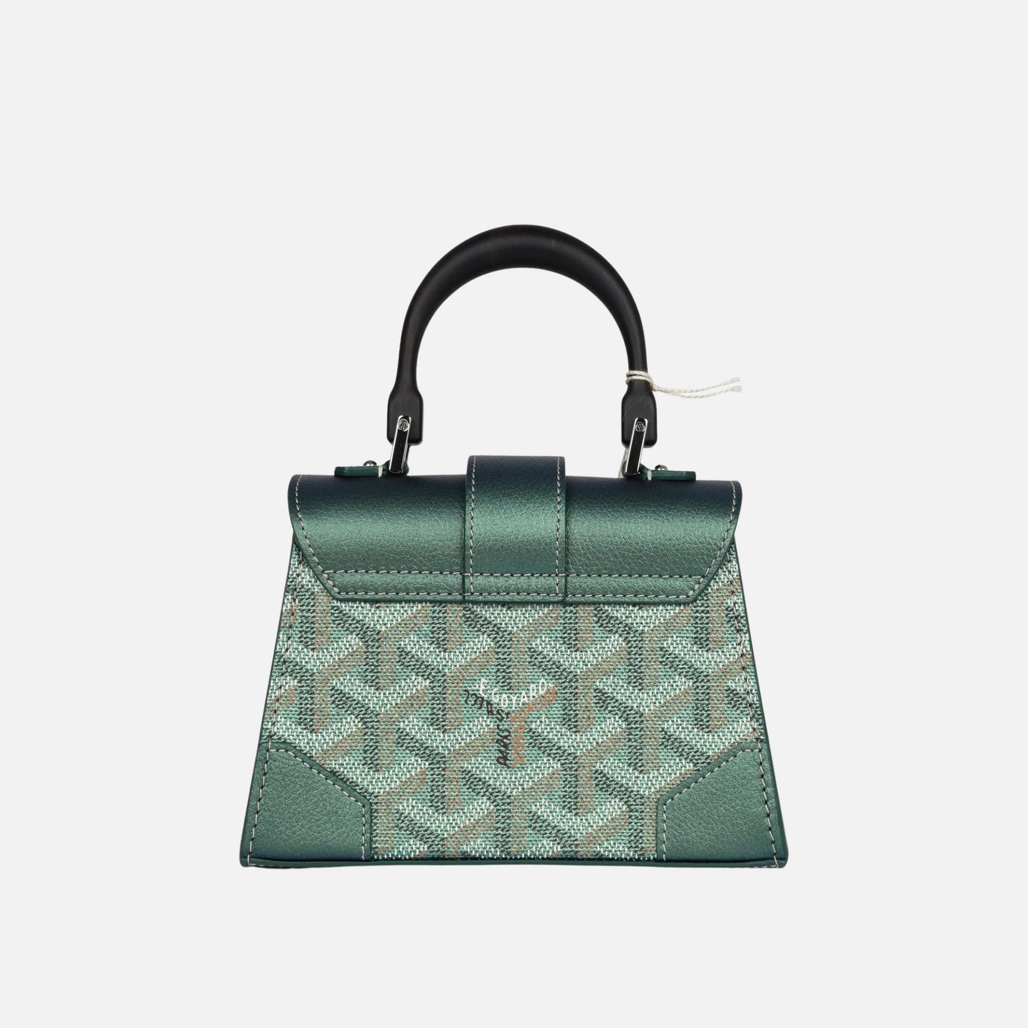 Goyard Saigon Structure Nano Bag 2024, Back, Pearly Green