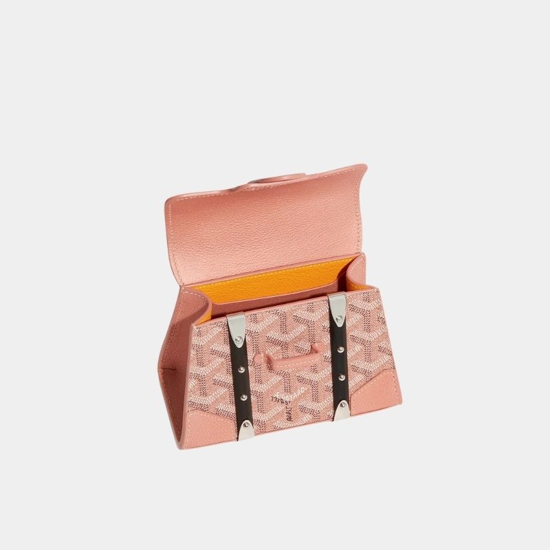 Goyard Saïgon Structuré Nano Bag 2024, Pearly Coral, Interior View