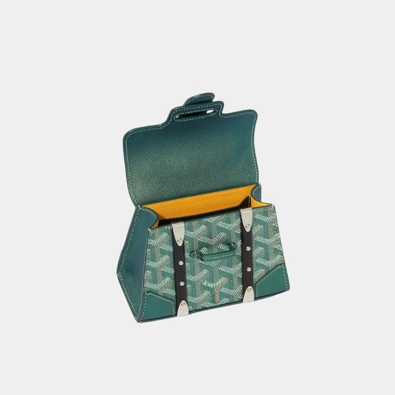 Goyard Saïgon Structuré Nano Bag 2024, Pearly Green, Interior View