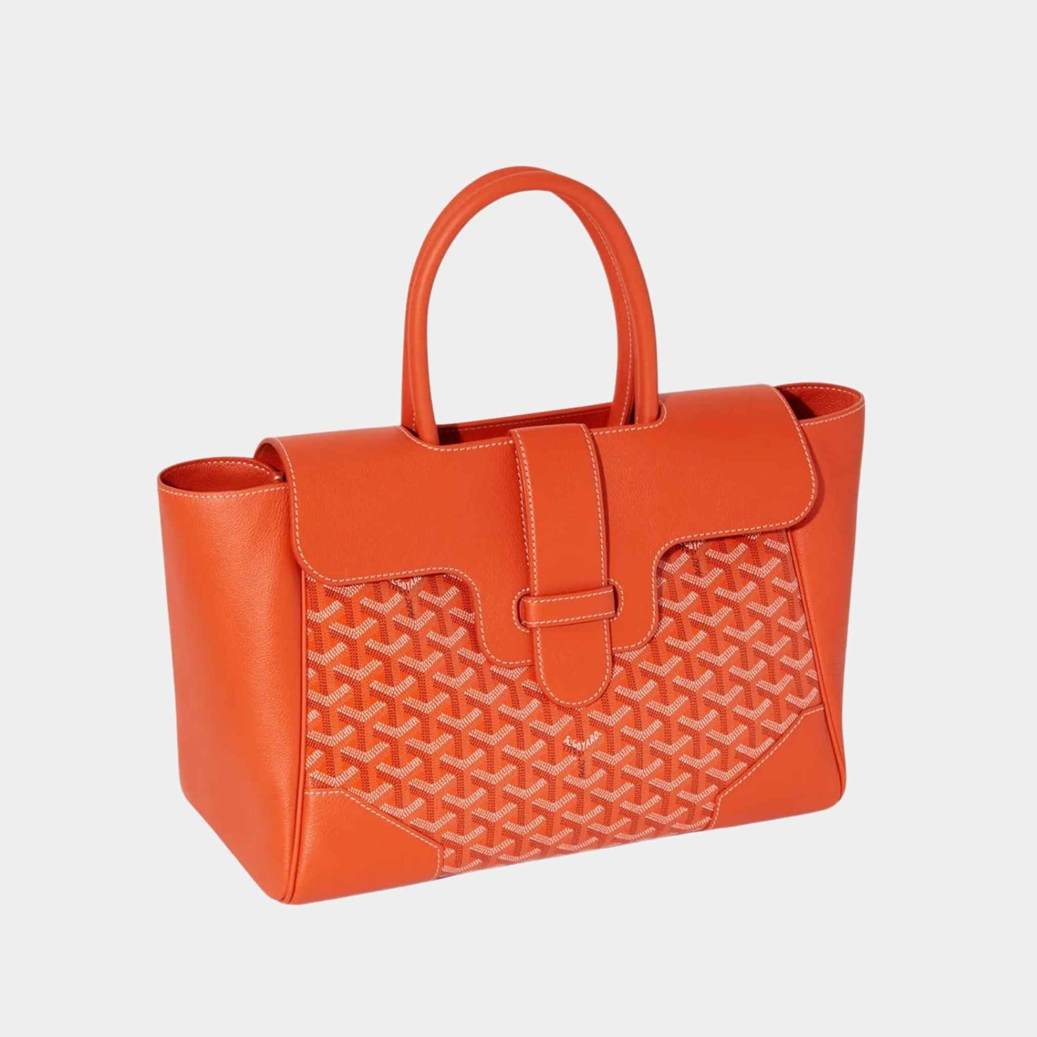 Goyard Saïgon Tote Bag, Orange, Front View