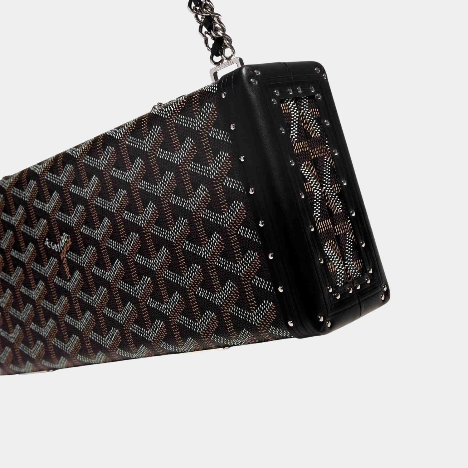 Goyard Saint Honore Trunk Bag, black,Side, Front