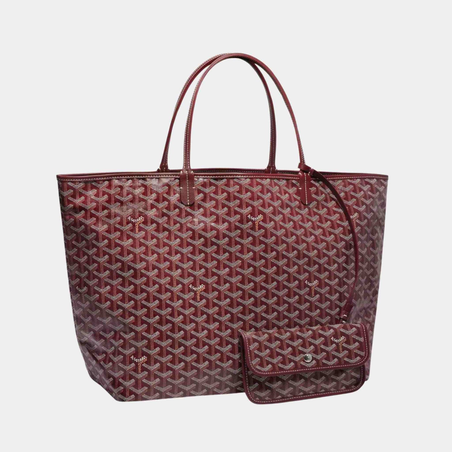 Goyard Saint Louis GM Bag, Burgundy, Front