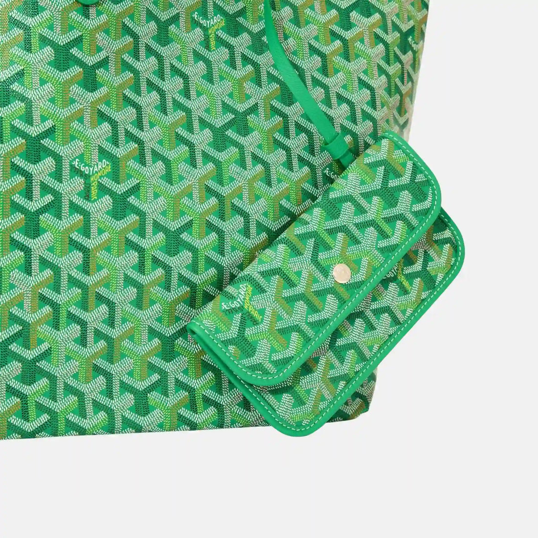 حقيبة Goyard Saint Louis GM متعددة الألوان، إصدار محدود، أخضر مرجاني، عن قرب