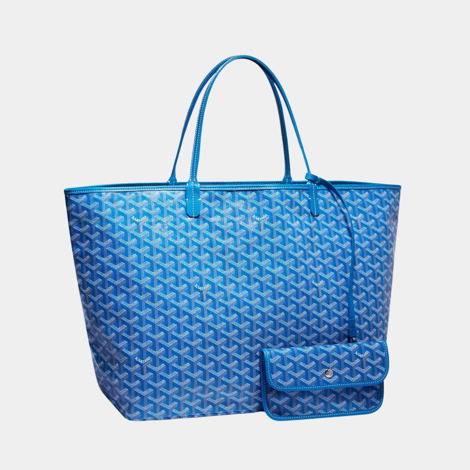 Goyard Saint Louis GM Bag, Sky Blue, Front