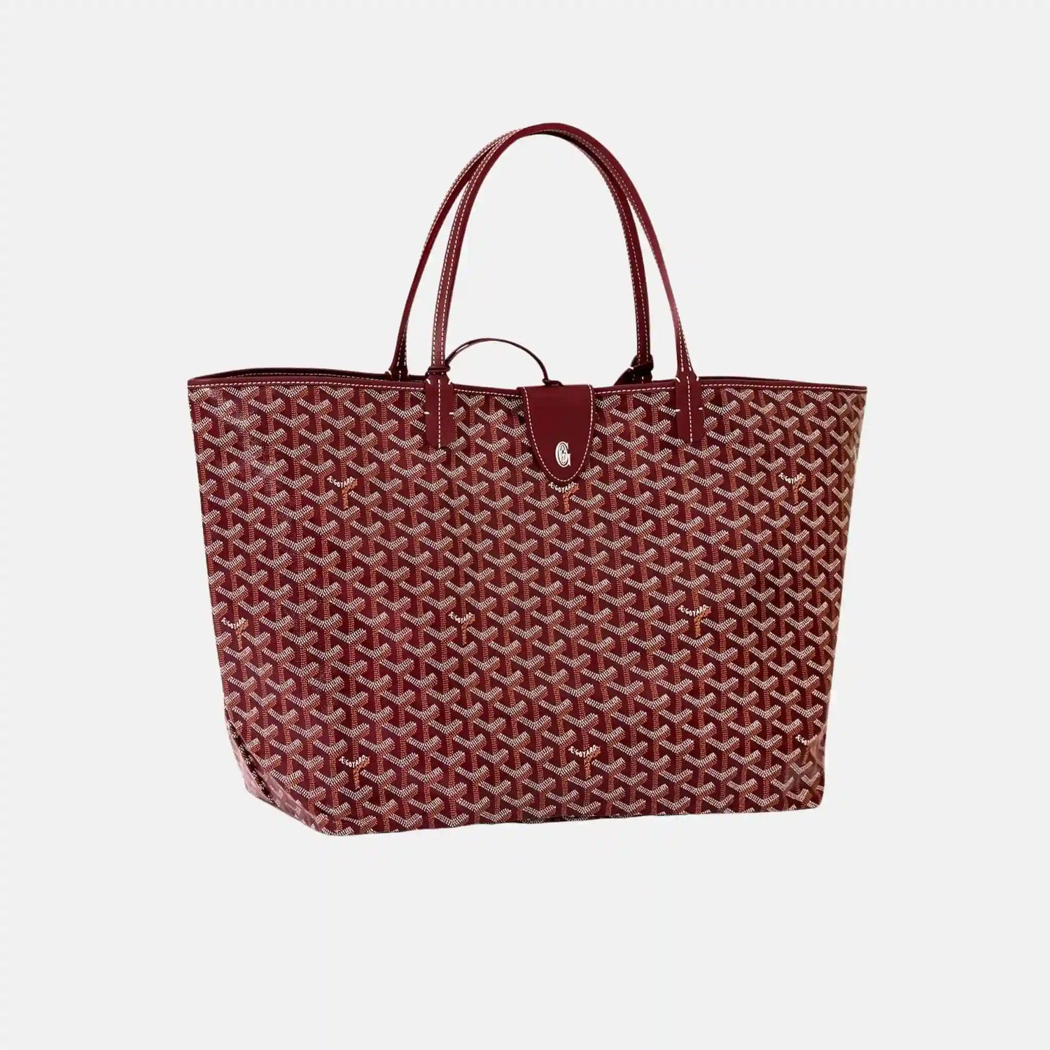 Goyard Saint Louis GM Bag, Burgundy, Front, WIth Croc