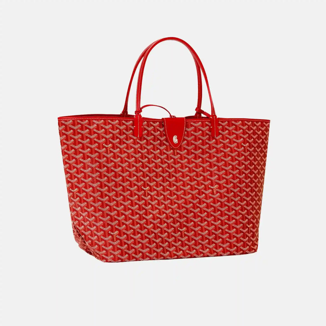 Goyard Saint Louis GM Bag, Red, Front, WIth Croc