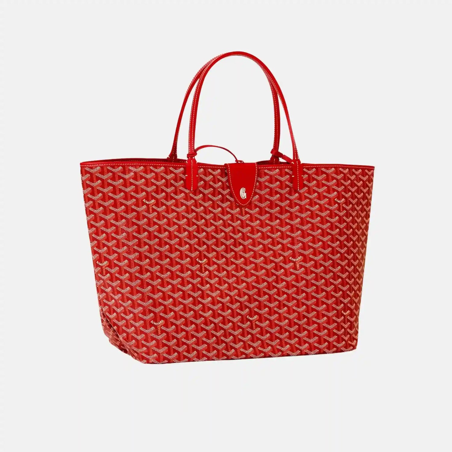 Goyard Saint Louis GM Bag, Red, Front, WIth Croc