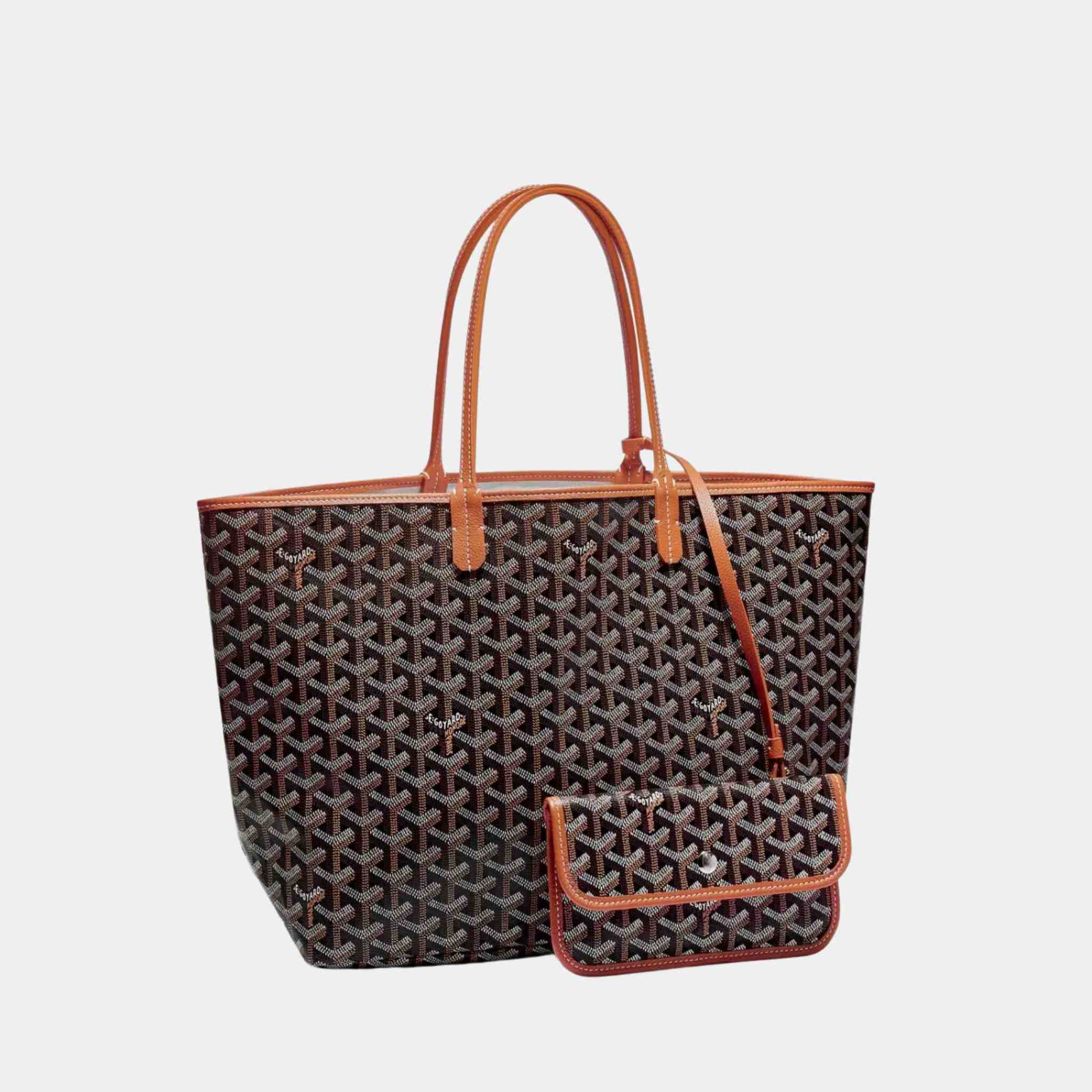 Goyard Saint Louis PM Bag, Brown, Front