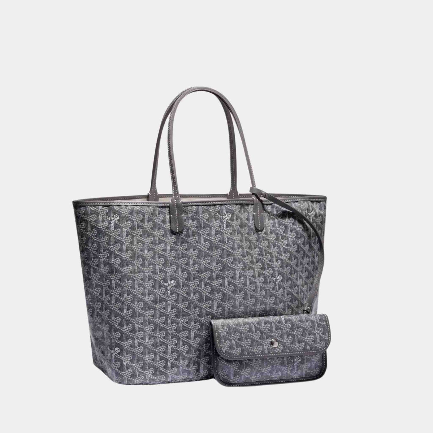 Goyard Saint Louis PM Bag, Grey, Front