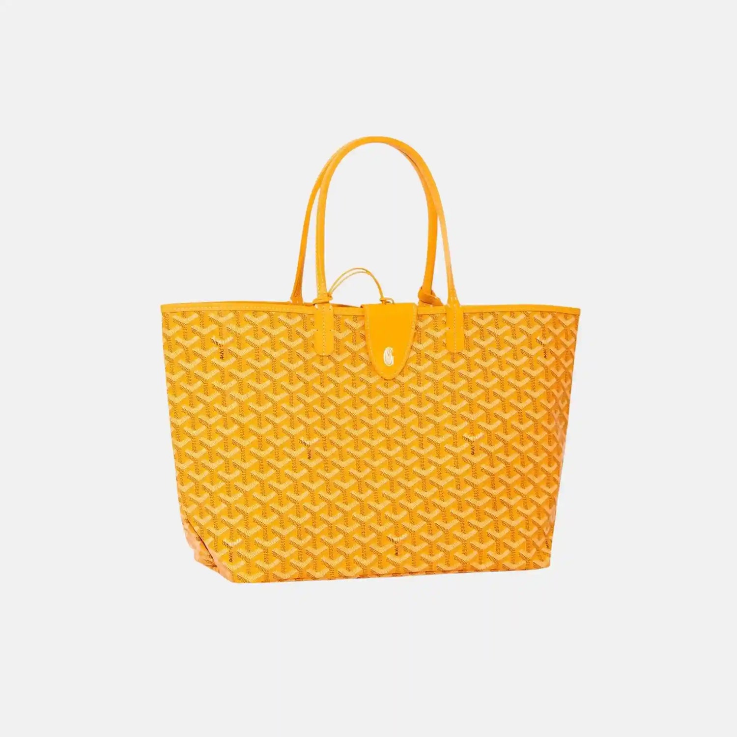 Goyard Saint Louis PM Bag, Yellow, Front, With Croc