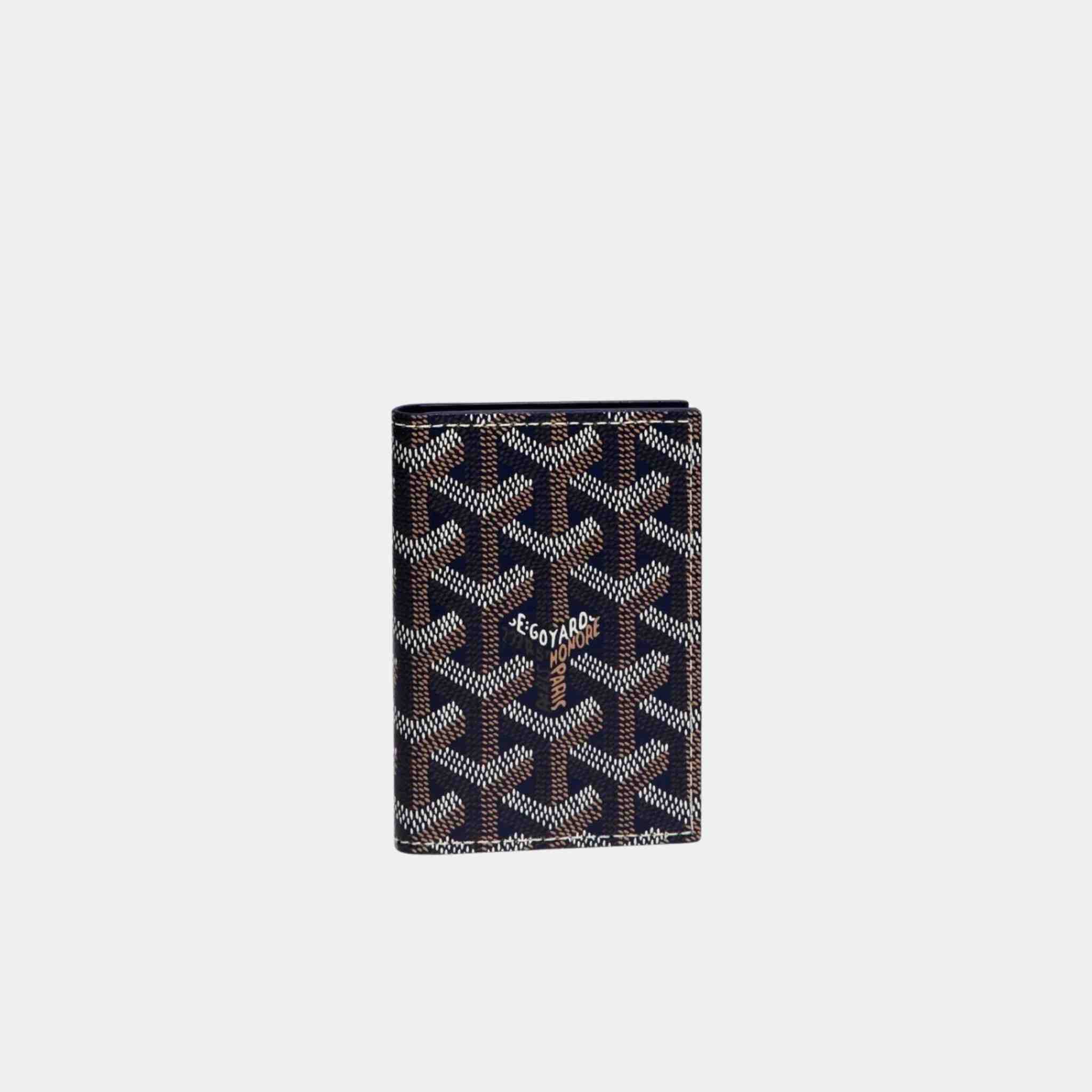 Goyard Saint-Marc Card Wallet, Navy Blue, Front