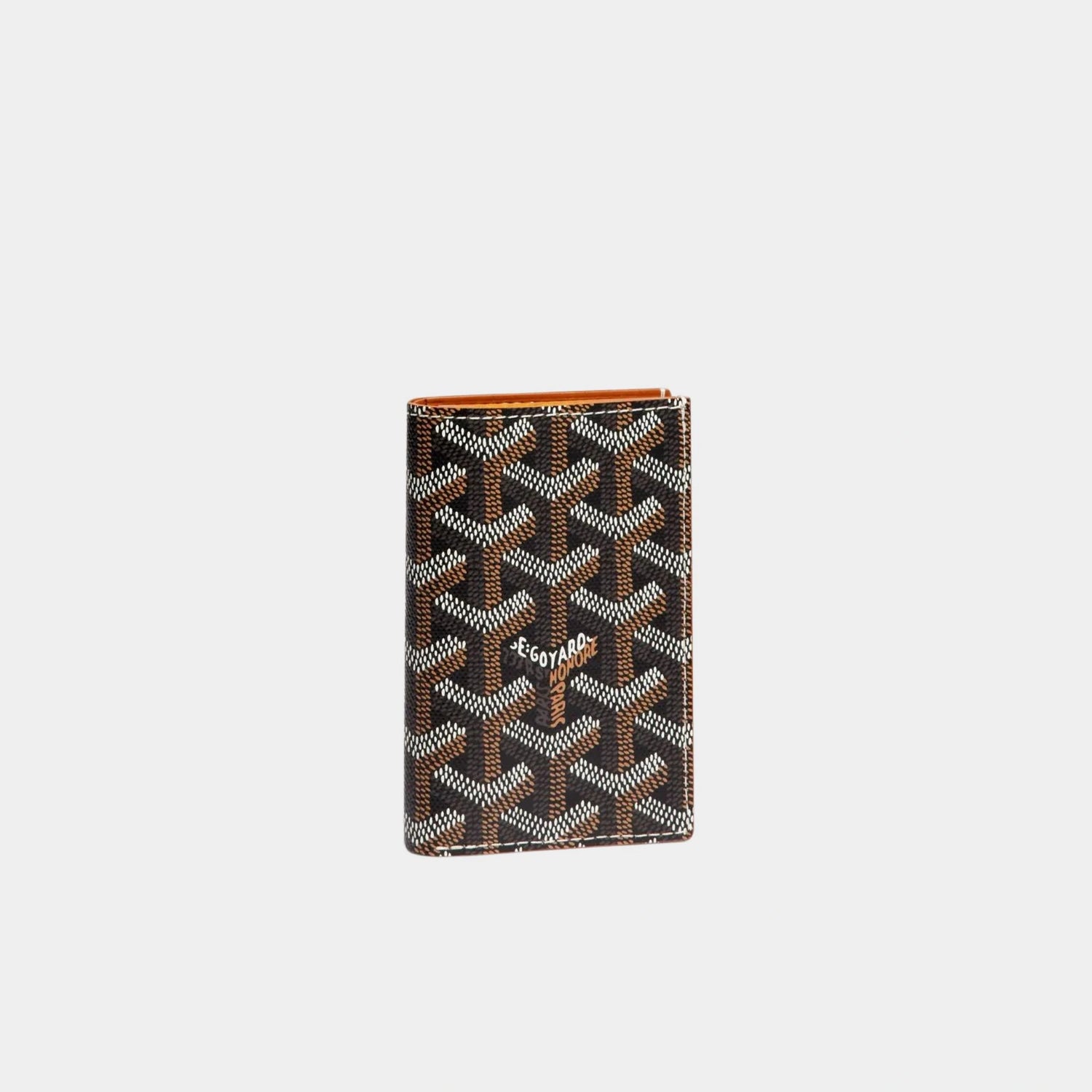 Goyard Saint Pierre Card Wallet, Black &amp; Tan 