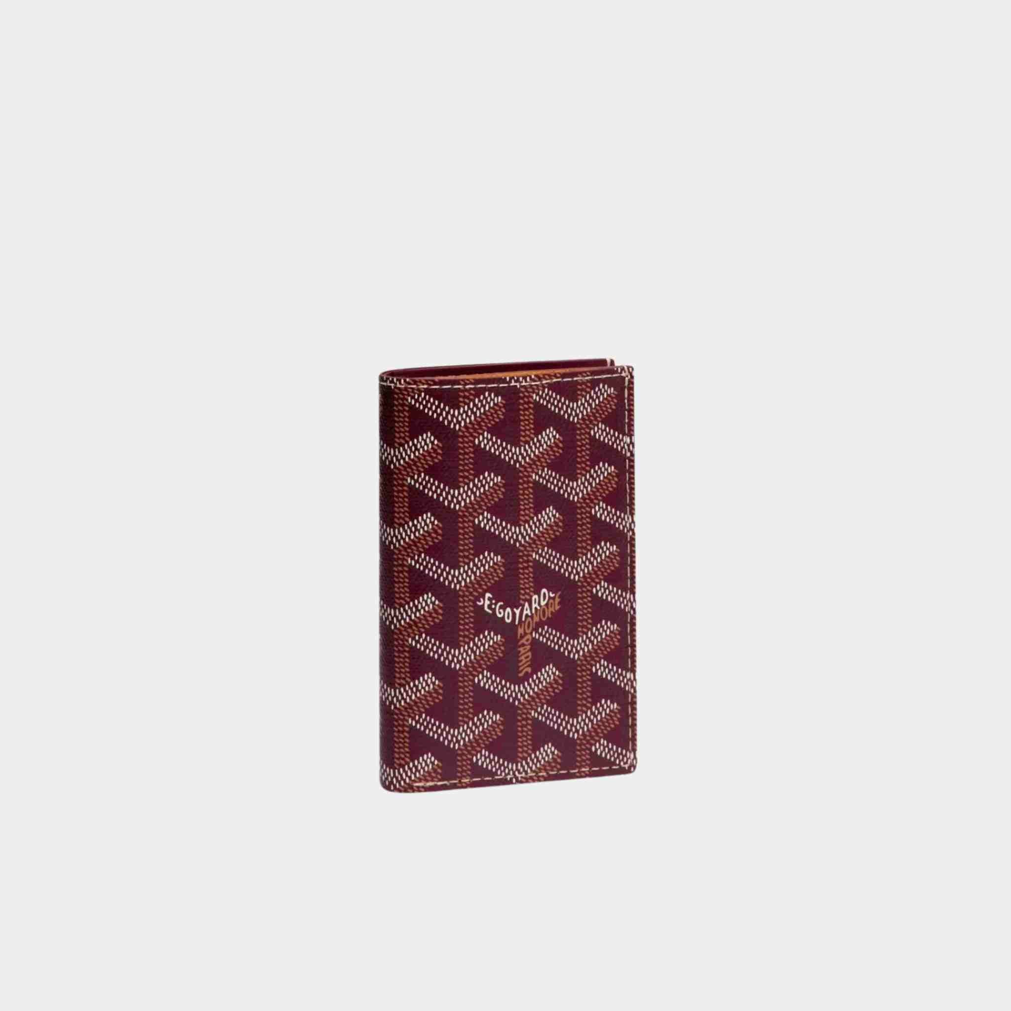 Goyard Saint-Pierre Card Wallet, Burgundy, Front