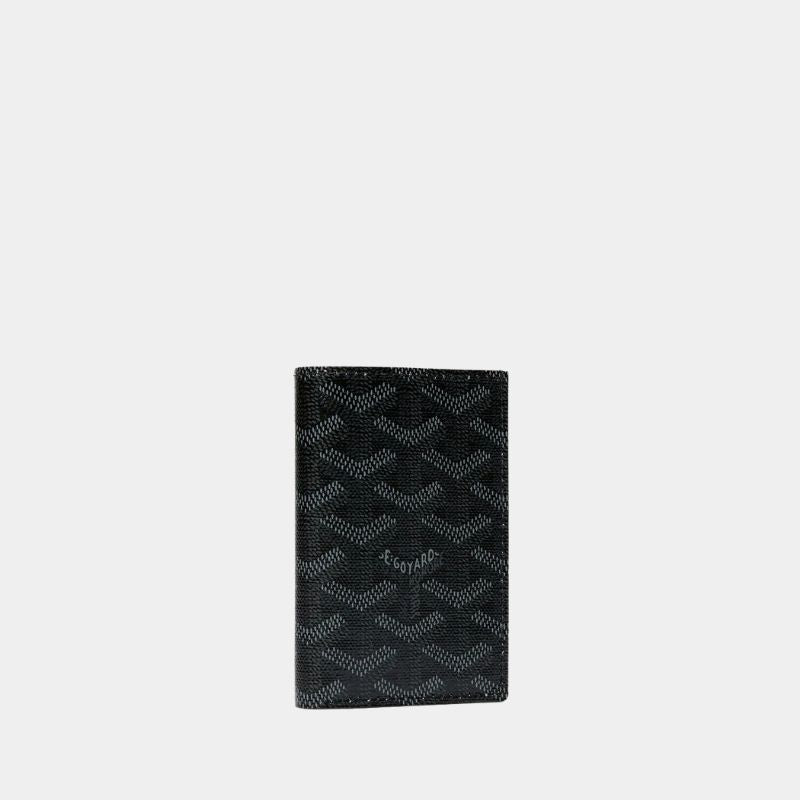 Goyard Saint-Pierre Card Wallet, Jet Black, Front View