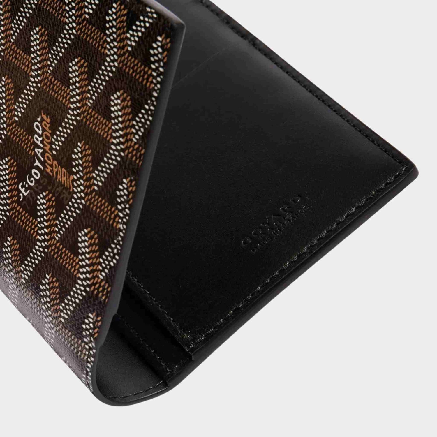 Goyard Saint-Roch Wallet, Black, Closeup