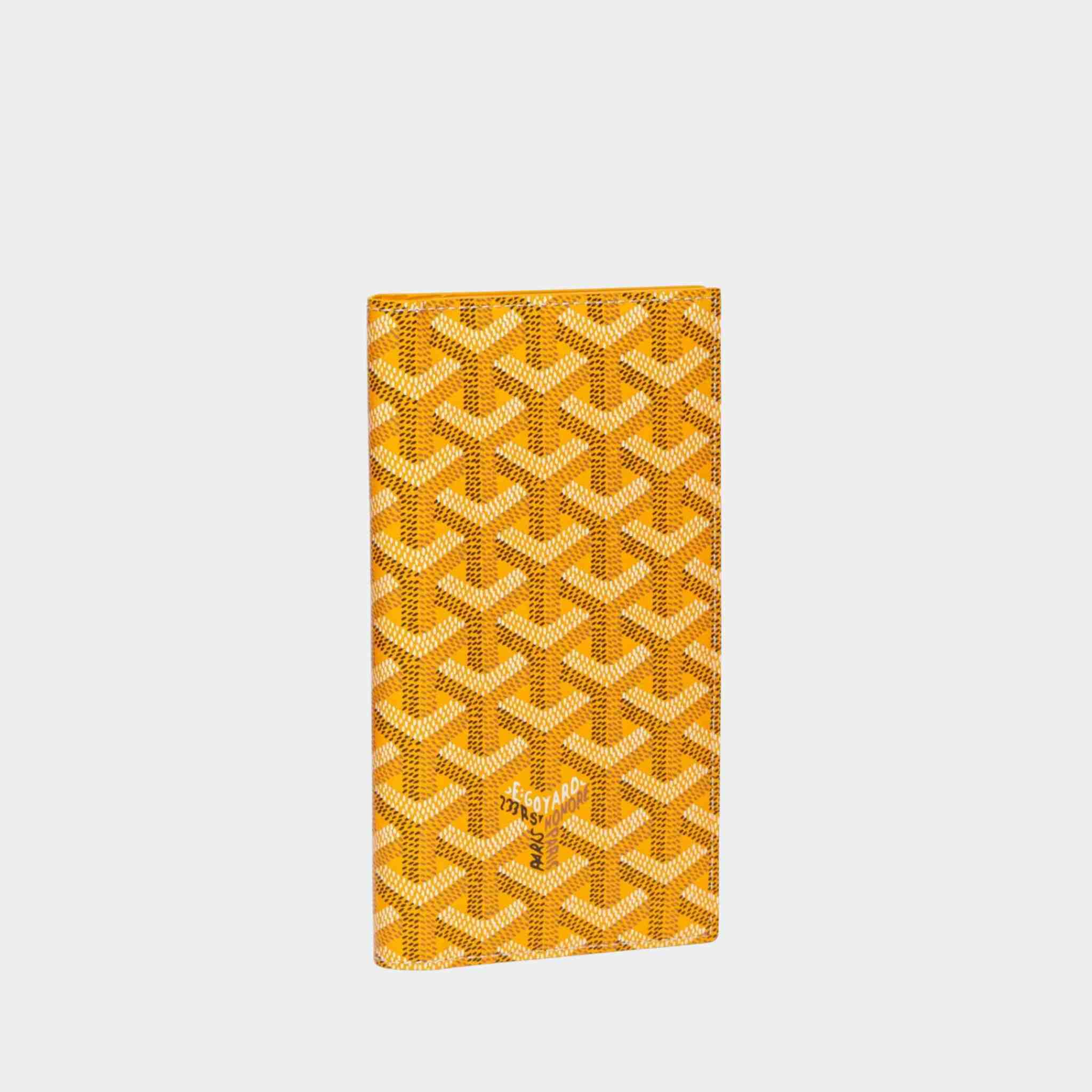 Goyard Saint-Roch Wallet, Yellow, Front