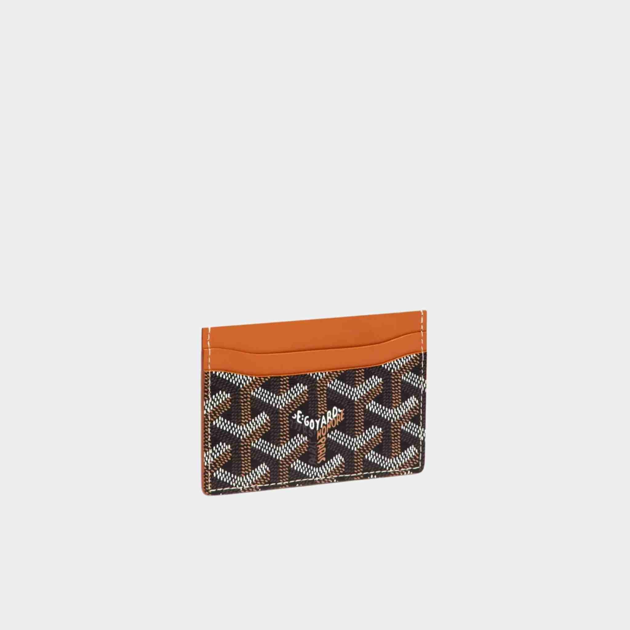 Goyard Saint-Sulpice Card Wallet, Black And Tan, Front