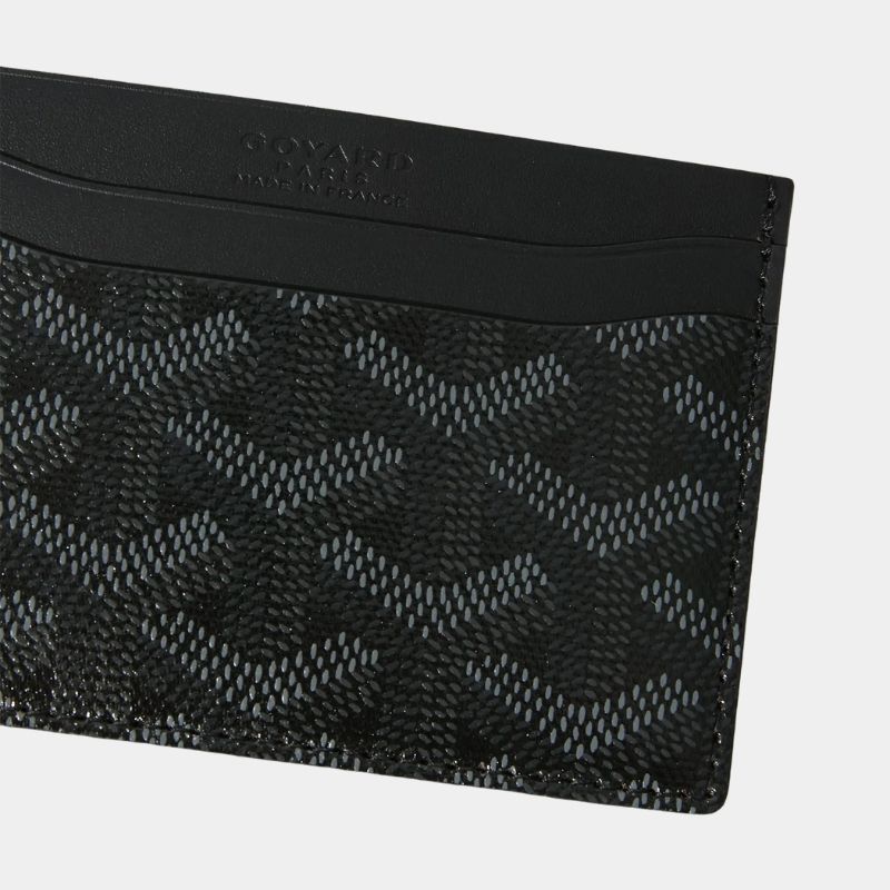 Goyard Saint-Sulpice Card Wallet, Jet Black, Close Up View