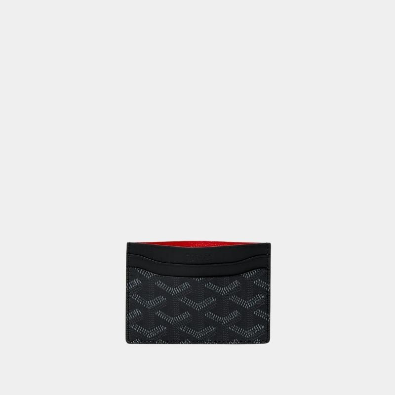 Goyard Saint-Sulpice Card Wallet, Jet Black, Single Side View