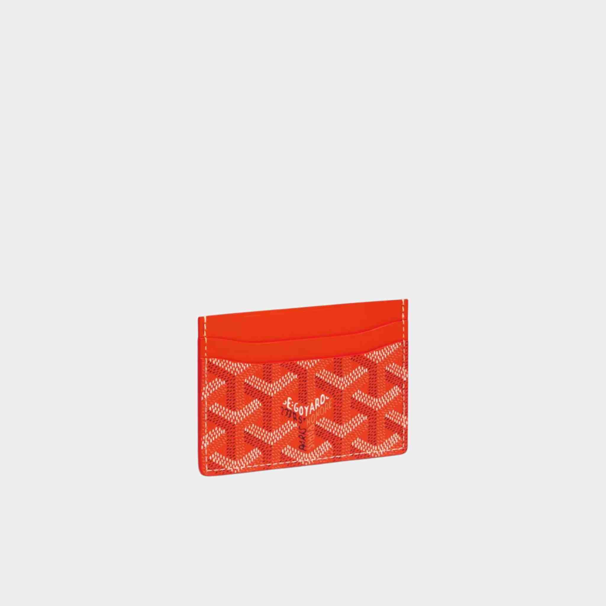 Goyard Saint-Sulpice Card Wallet, Orange, Front