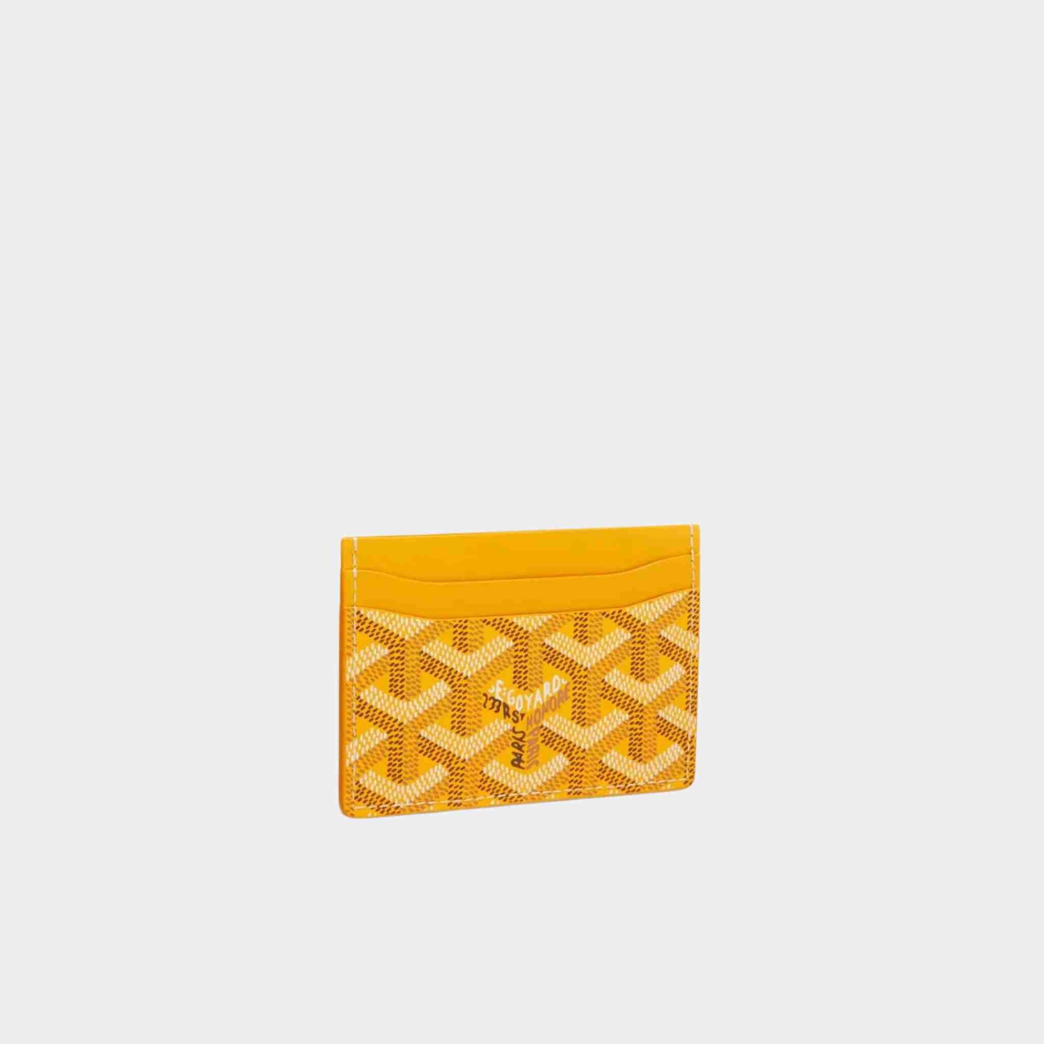 Goyard Saint-Sulpice Card Wallet, Yellow, Front