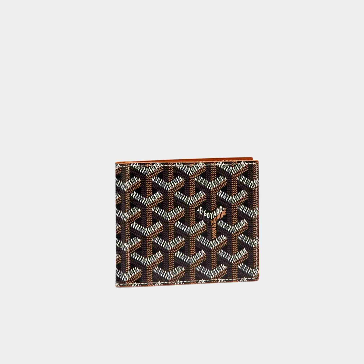 Goyard Saint Thomas Bill Fold Wallet, Black And Tan , Front