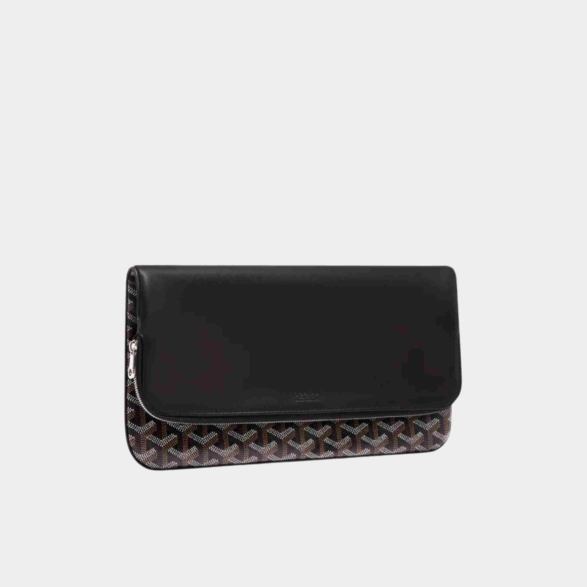 Goyard Sainte-Marie MM Clutch Bag, Black, Front