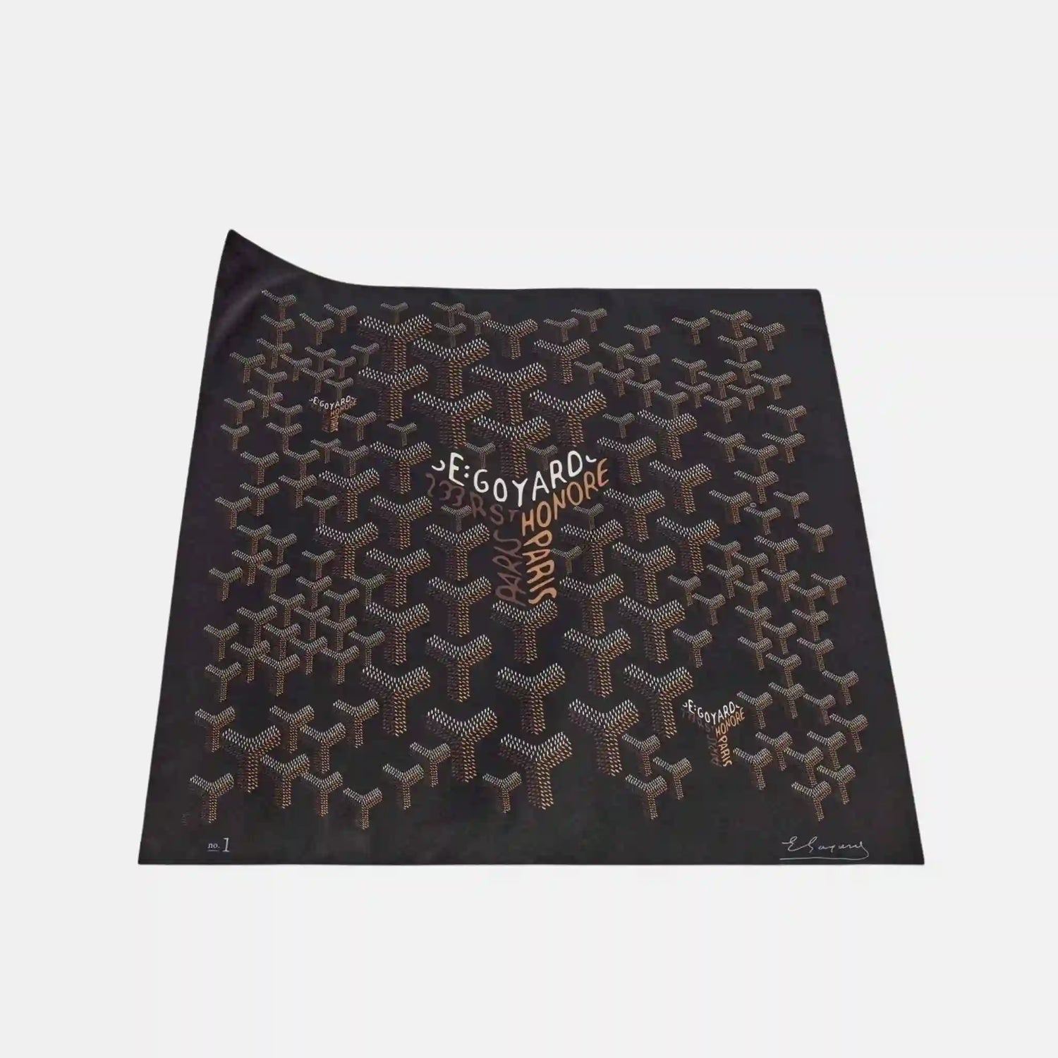 Goyard Scarf No 1, Black