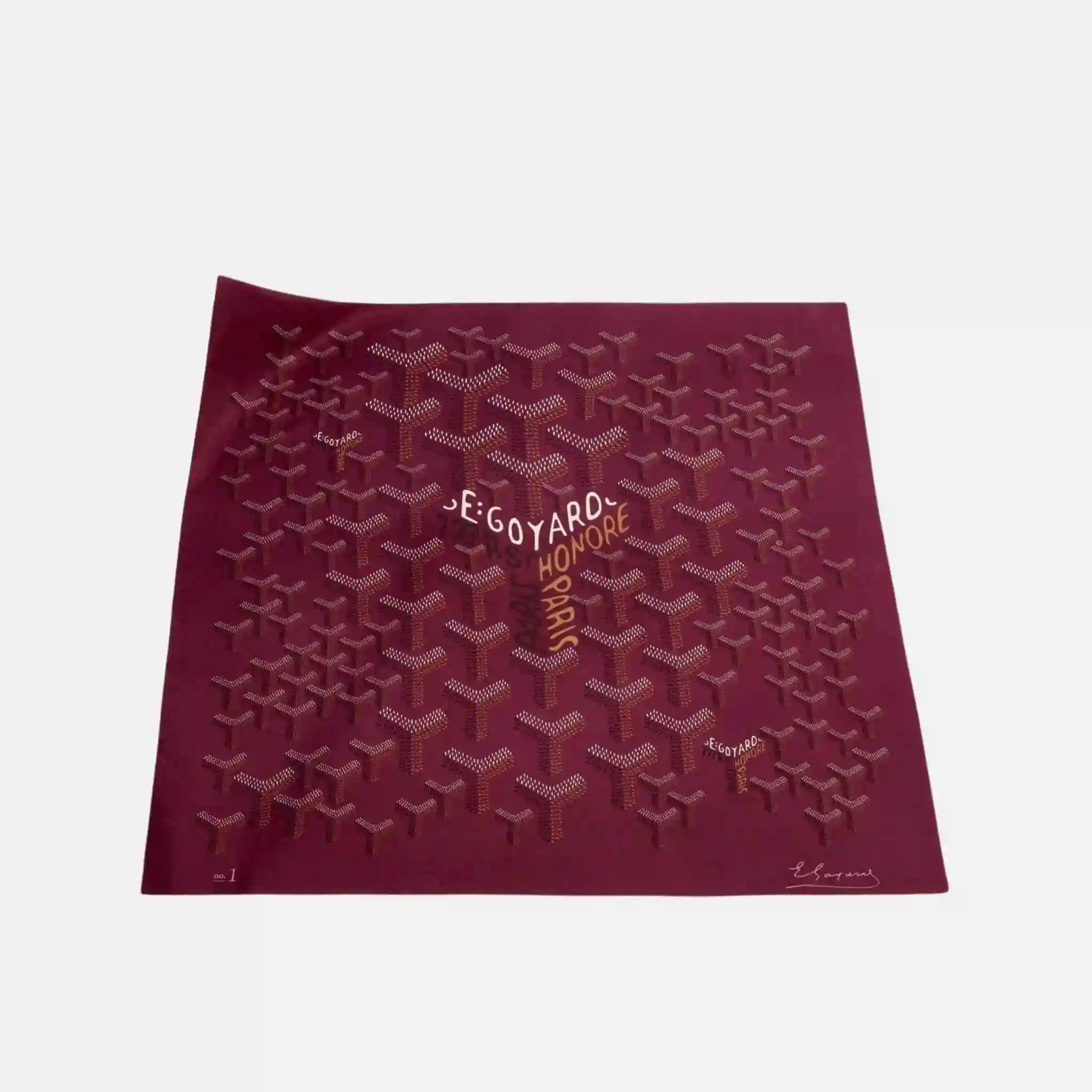 Goyard Scarf No 1, Burgundy