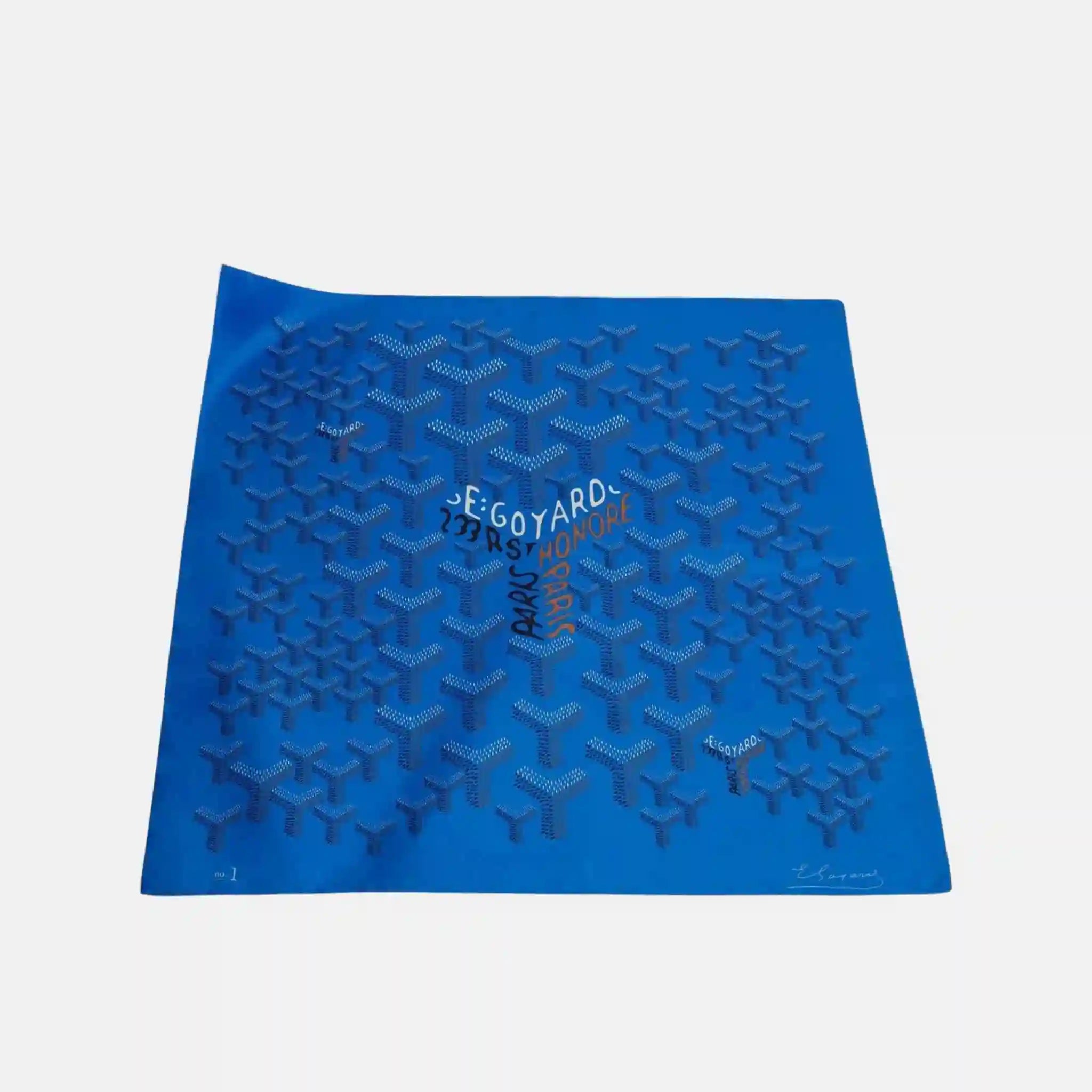 Goyard Scarf No 1, Sky Blue