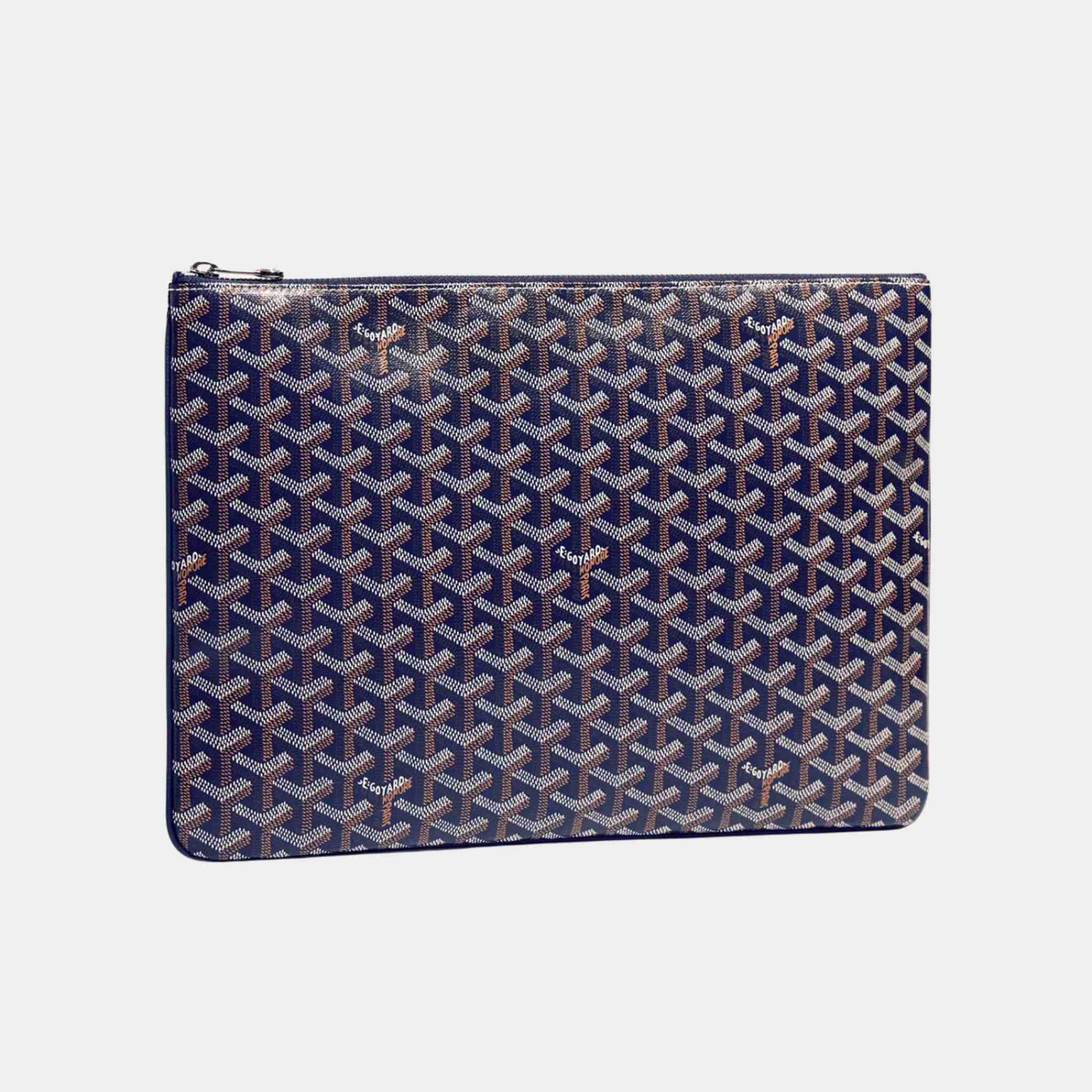 Goyard Senat MGM Pouch, Navy Blue, Front