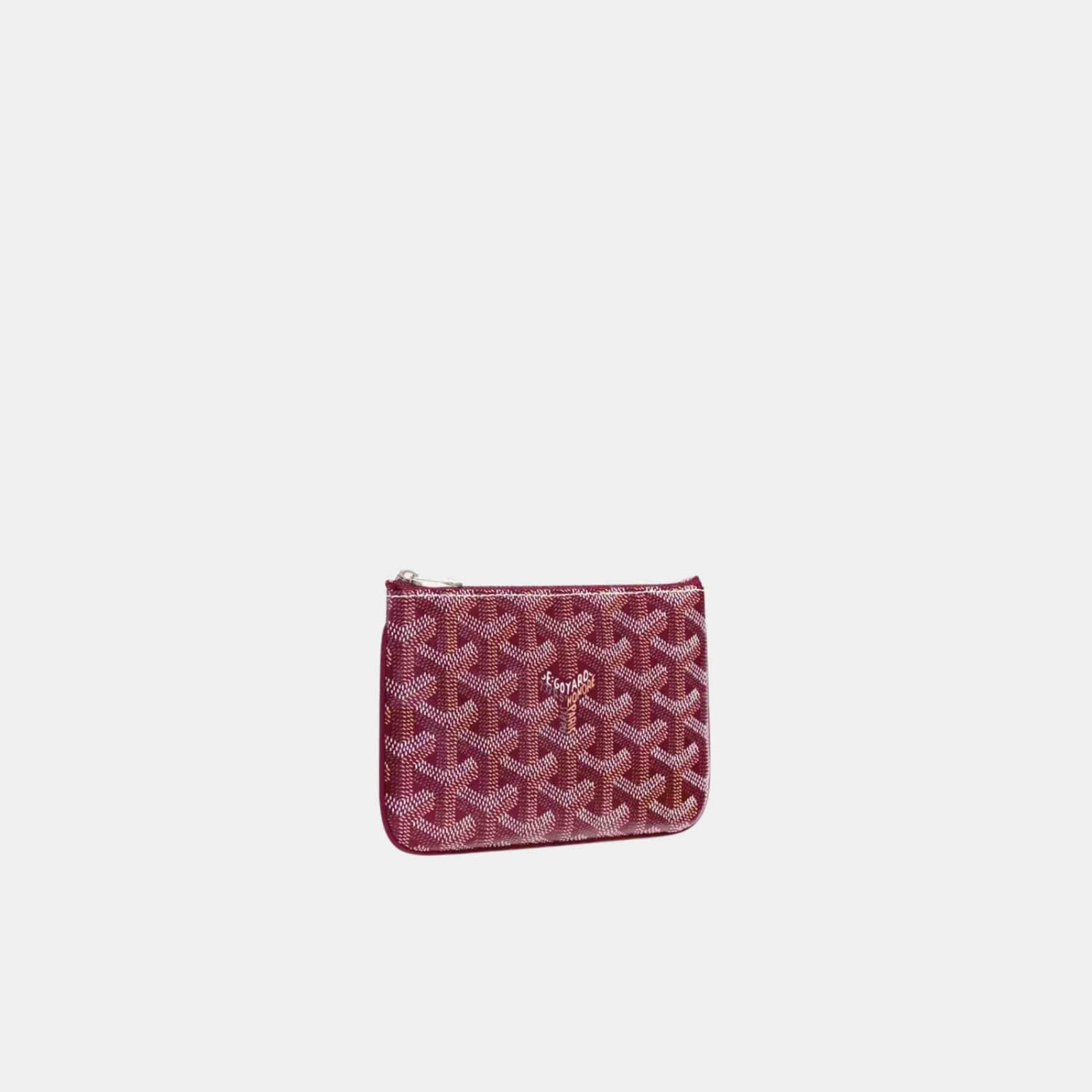 Goyard Senat Mini Pouch, Burgundy, Front