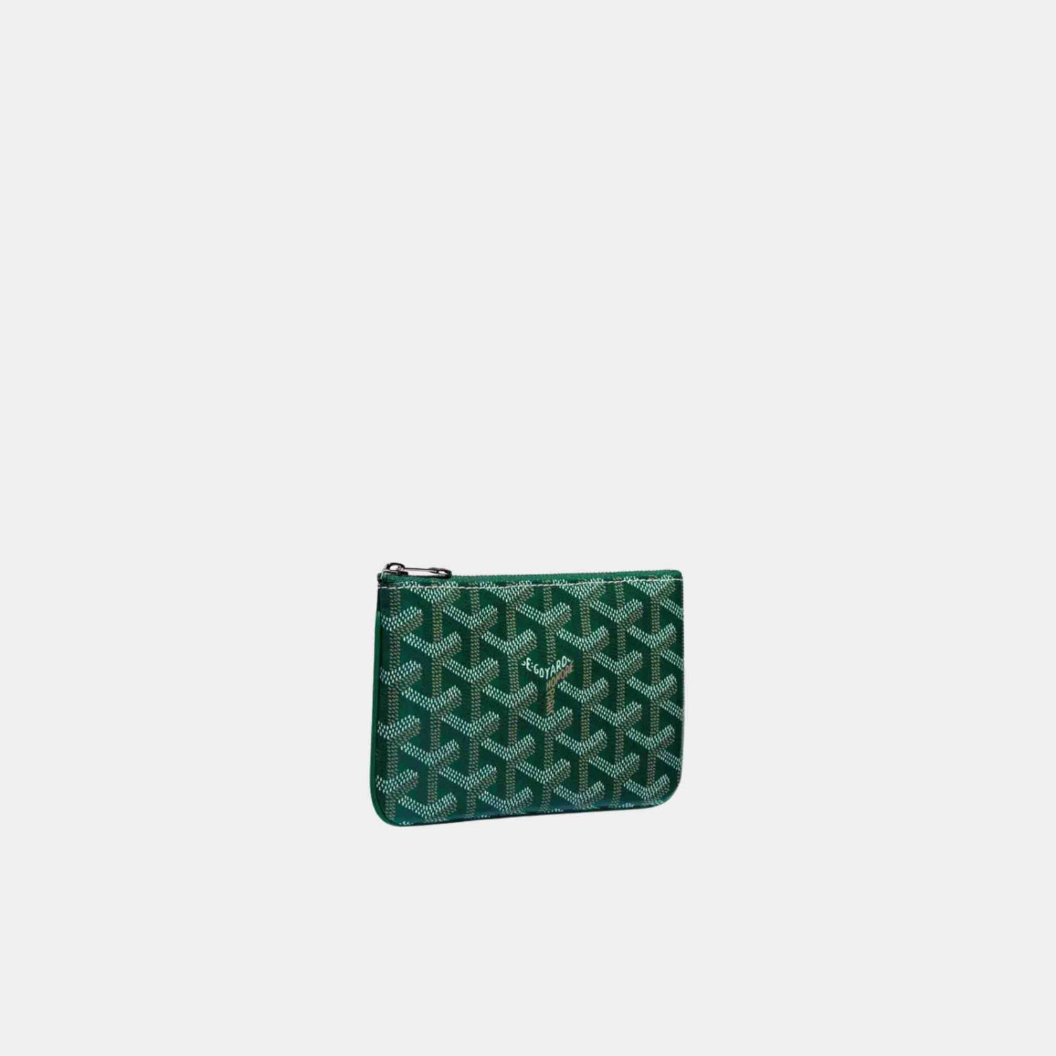 Goyard Senat Mini Pouch, Green, Front