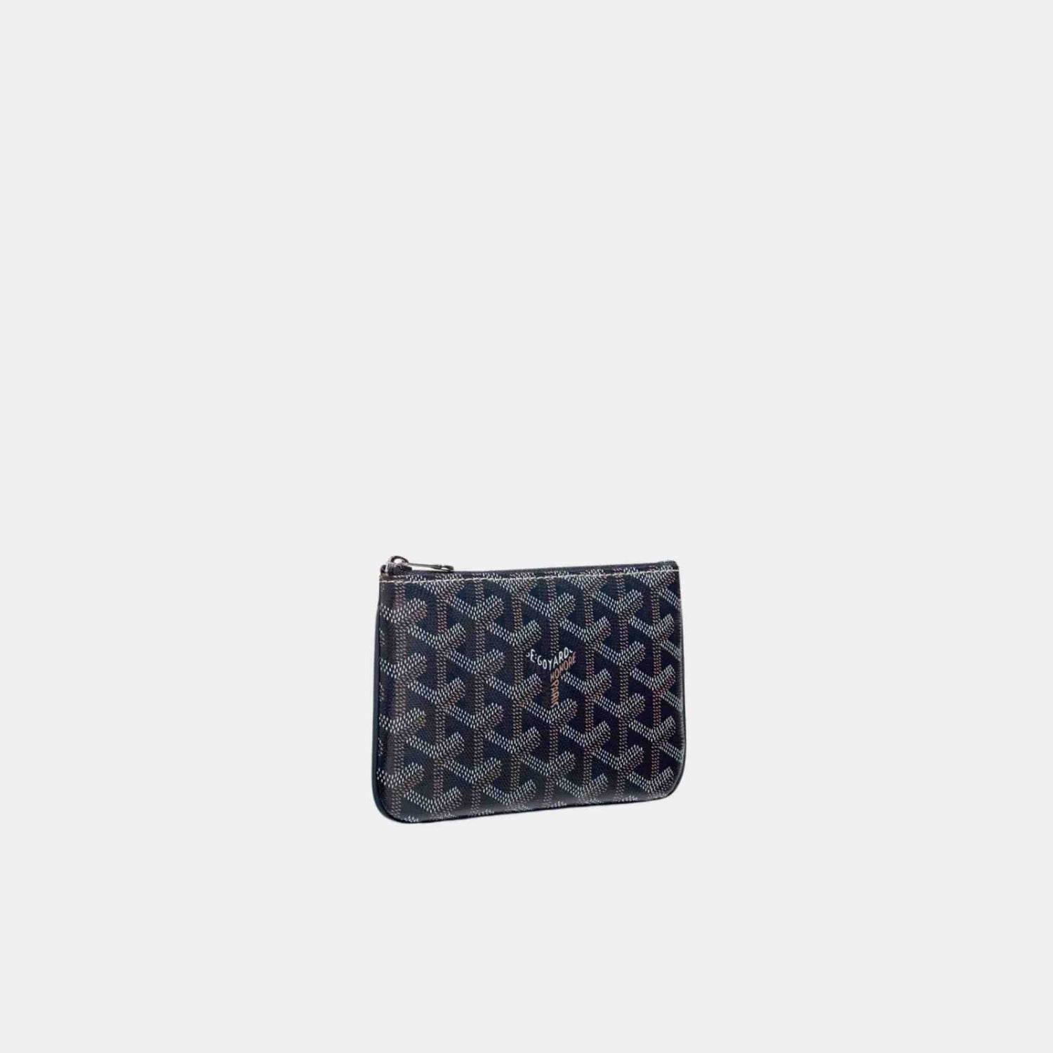 Goyard Senat Mini Pouch, Navy Blue, Front