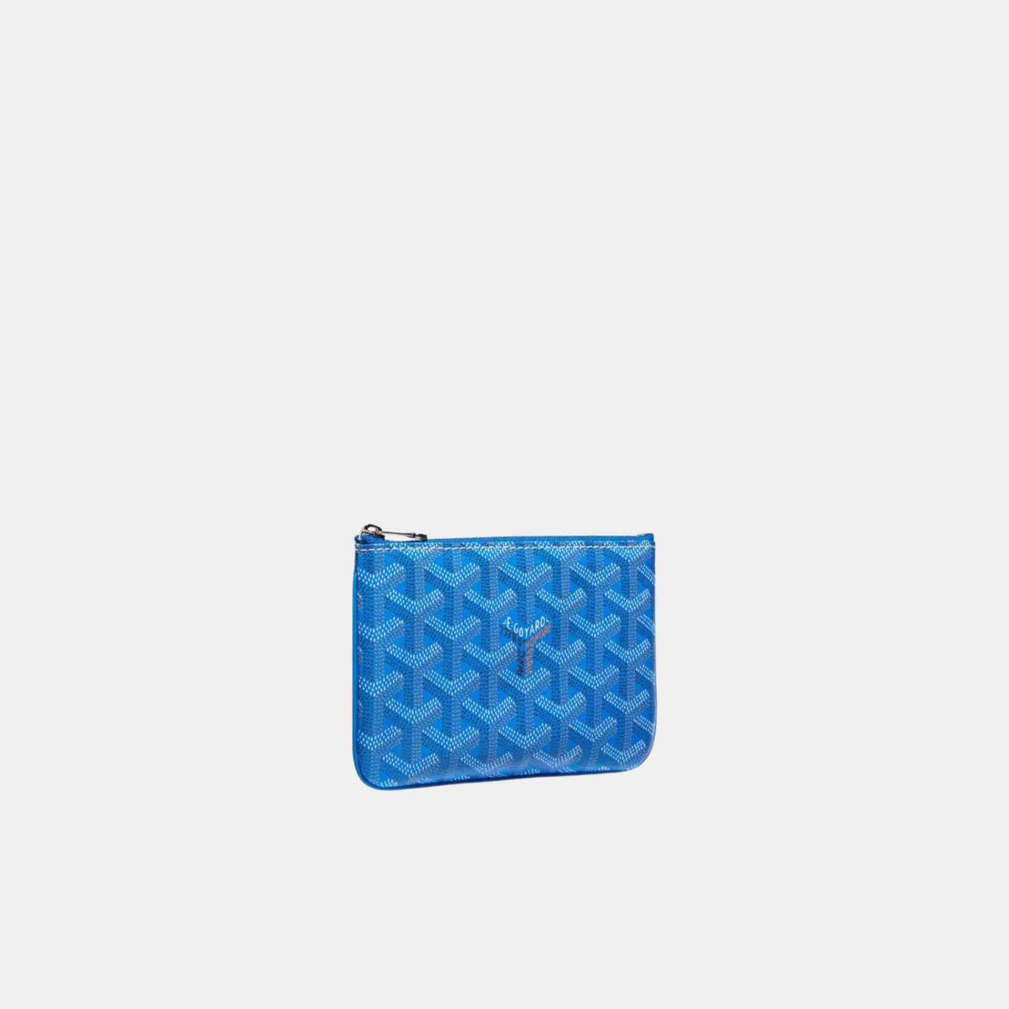 Goyard Senat Mini Pouch, Sky Blue, Front