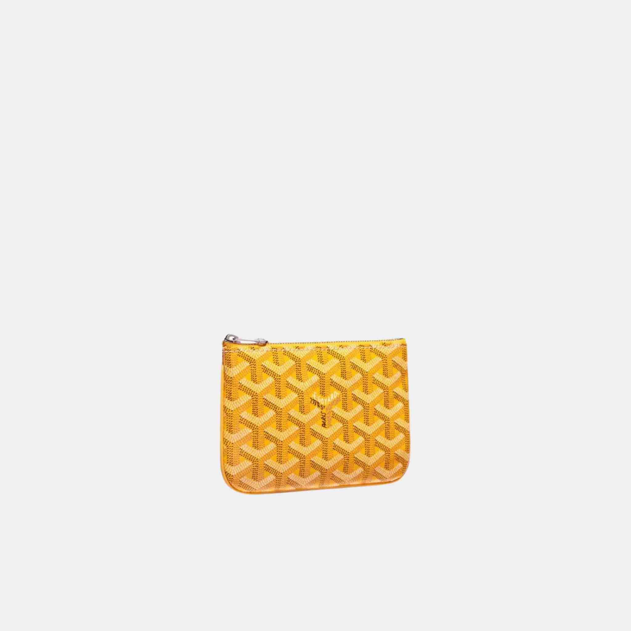 Goyard Senat Mini Pouch, Yellow, Front