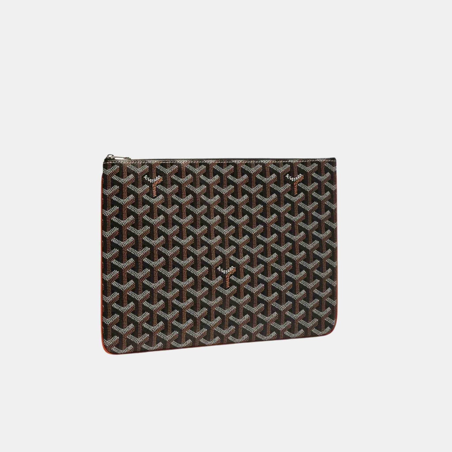 Goyard Senat MM Pouch, Black and tan Front