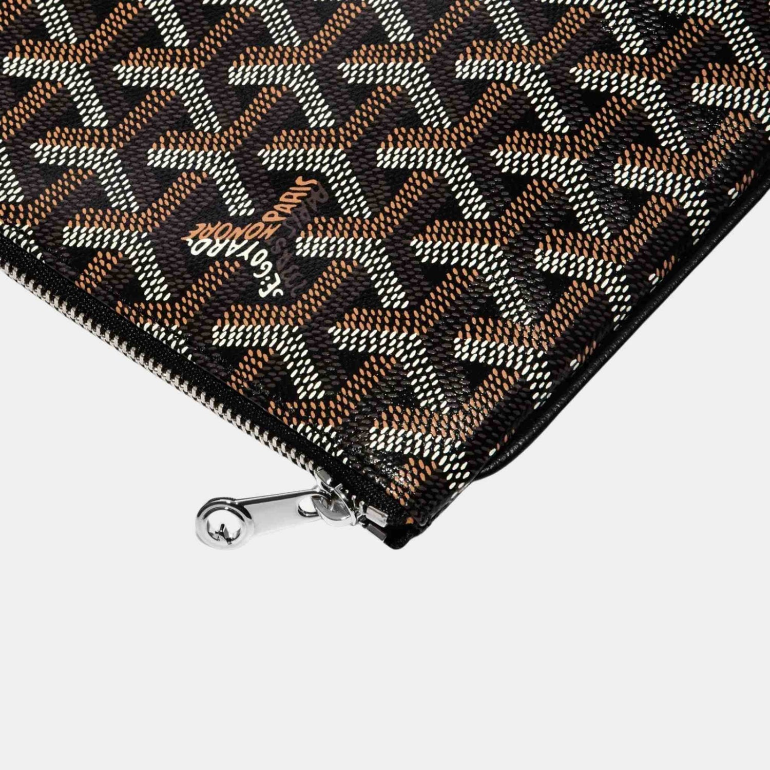 Goyard Senat MM Pouch, Black, Closeup