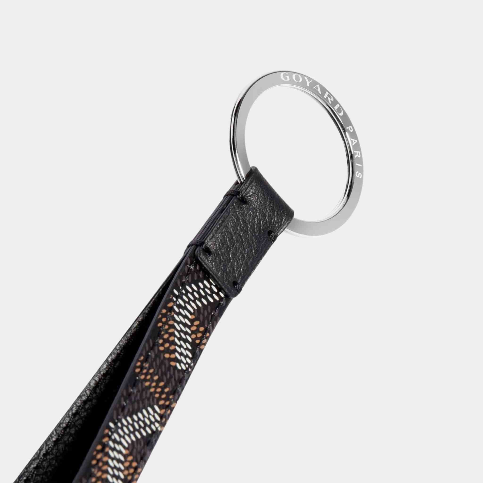 Goyard Sesame Key Ring, Black, Closeup