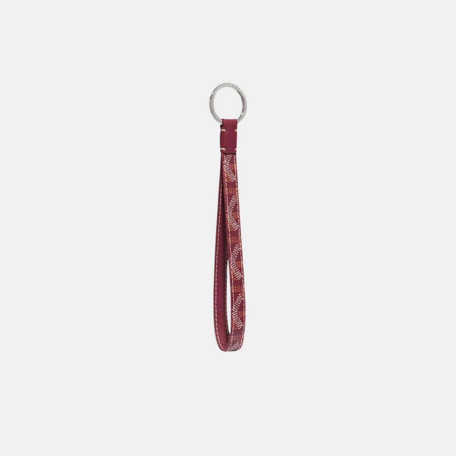 Goyard Sesame Key Ring, Burgundy, Front