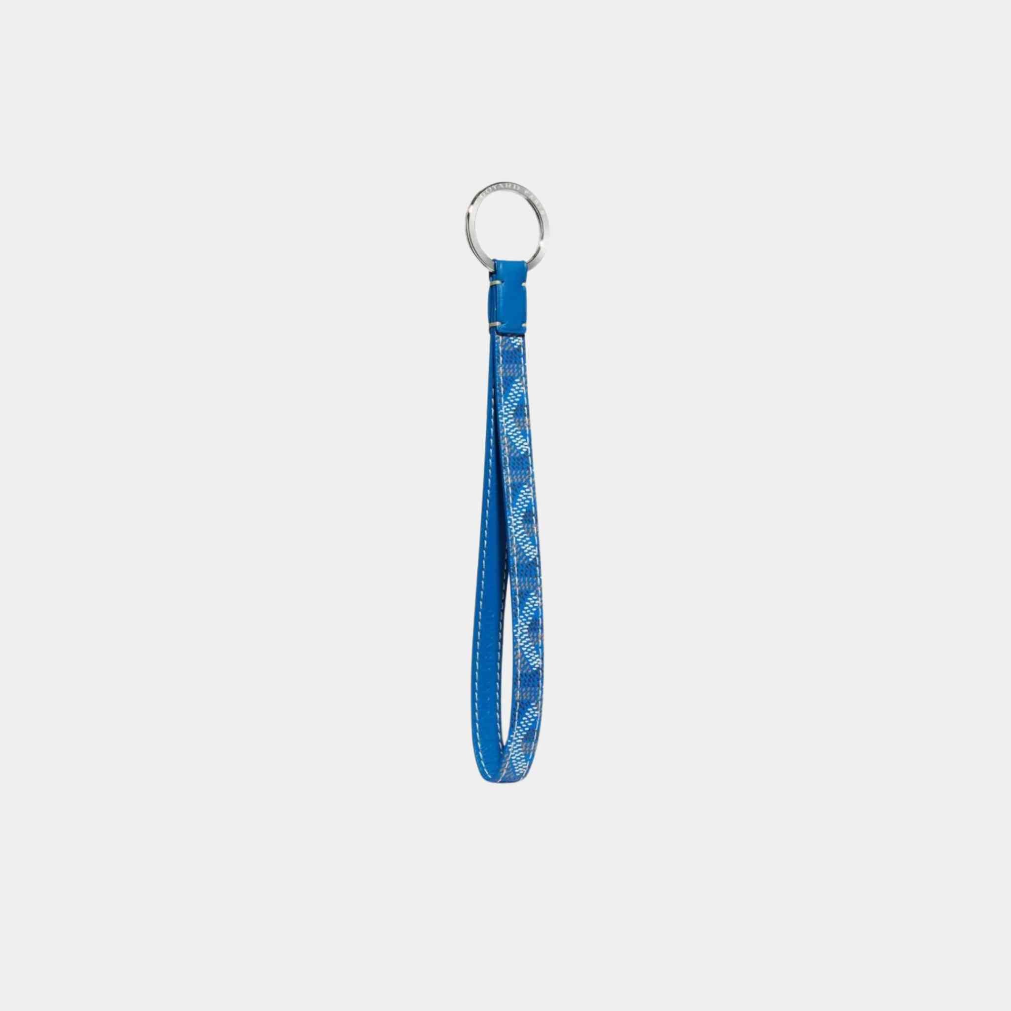 Goyard Sesame Key Ring, Sky Blue, Front