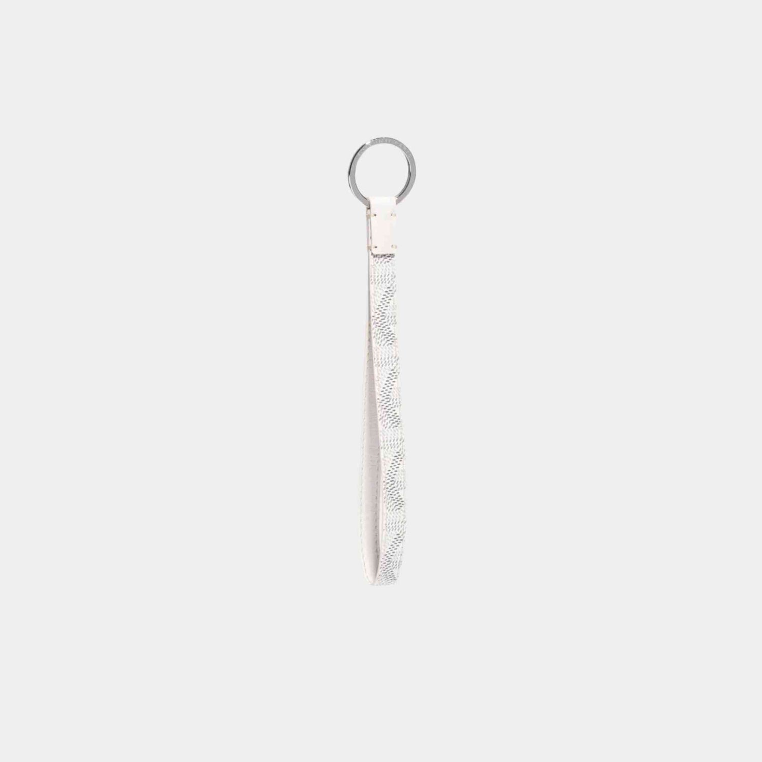 Goyard Sesame Key Ring, White, Front