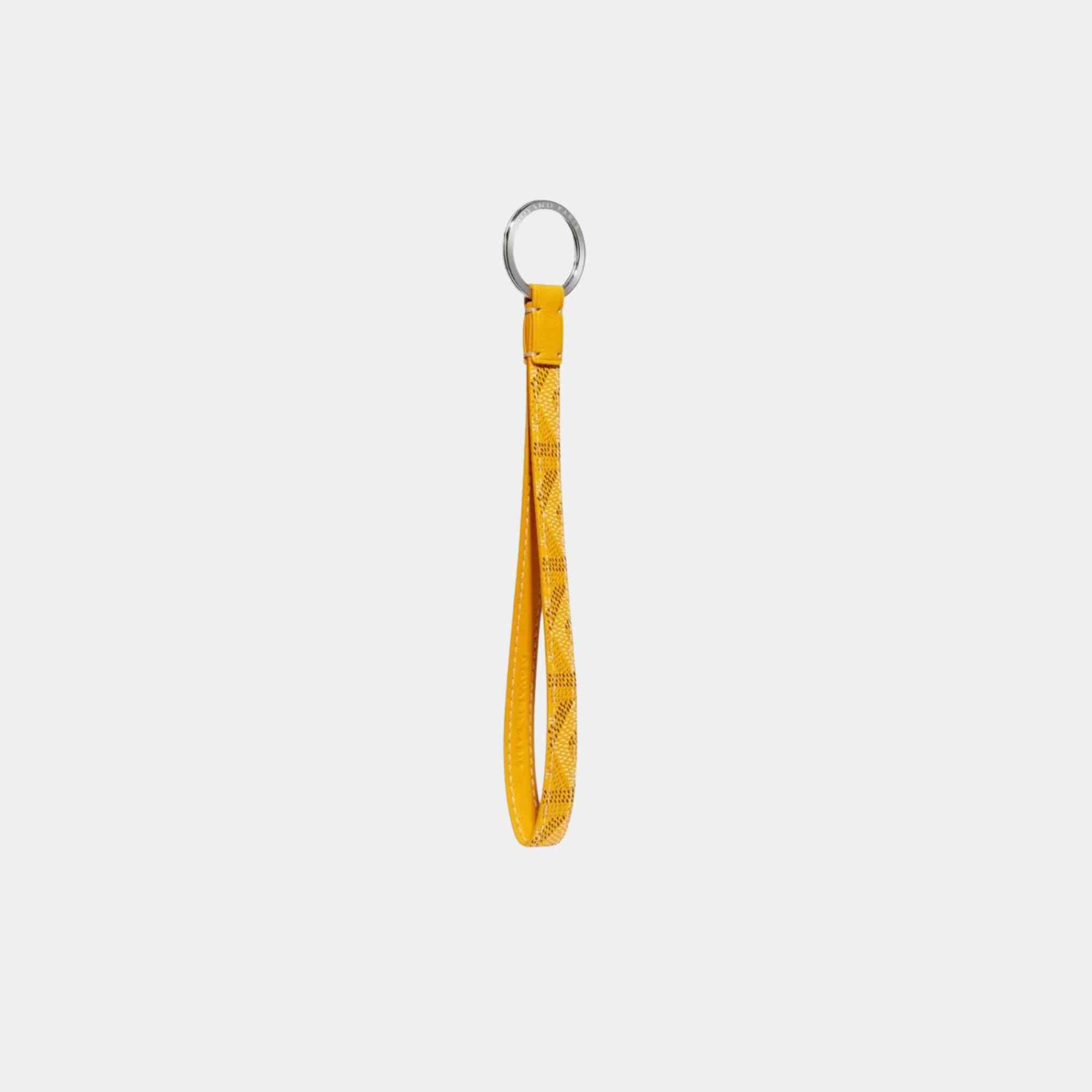 Goyard Sesame Key Ring, Yellow, Front