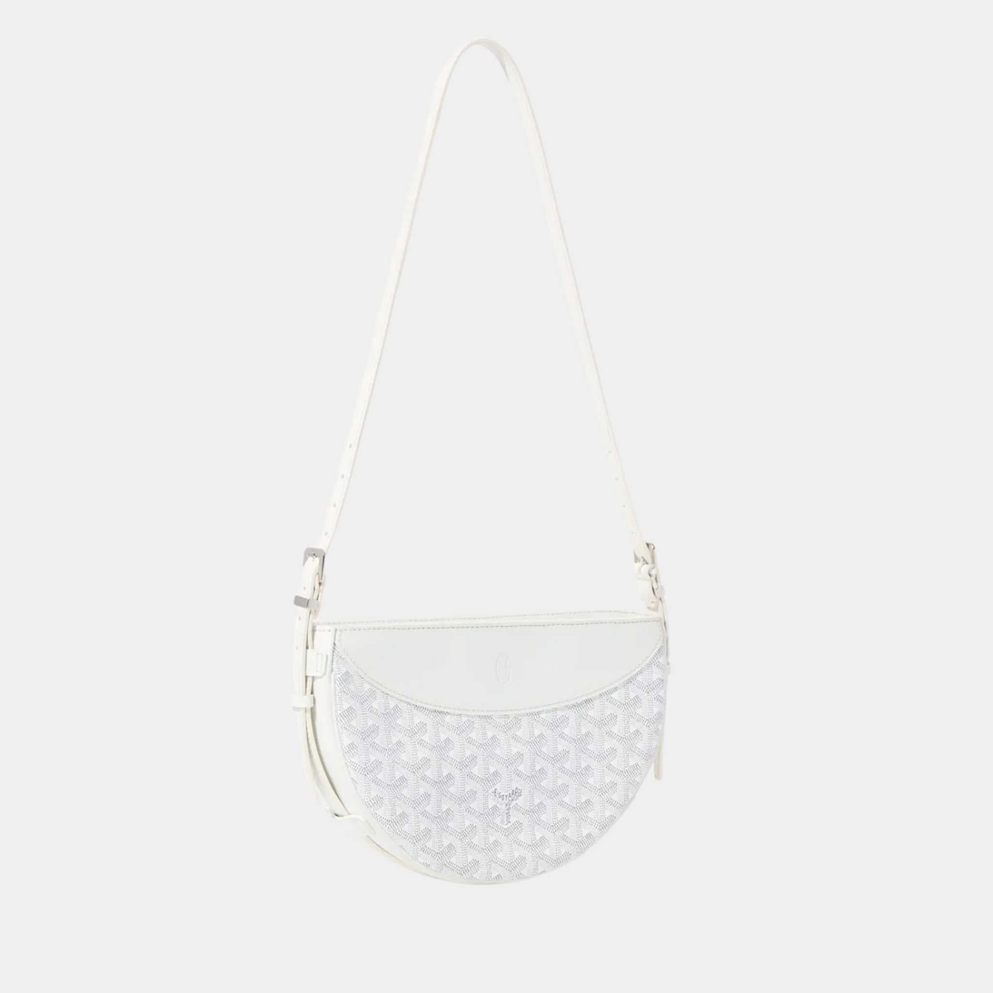 Goyard Swallow Bag White, Front