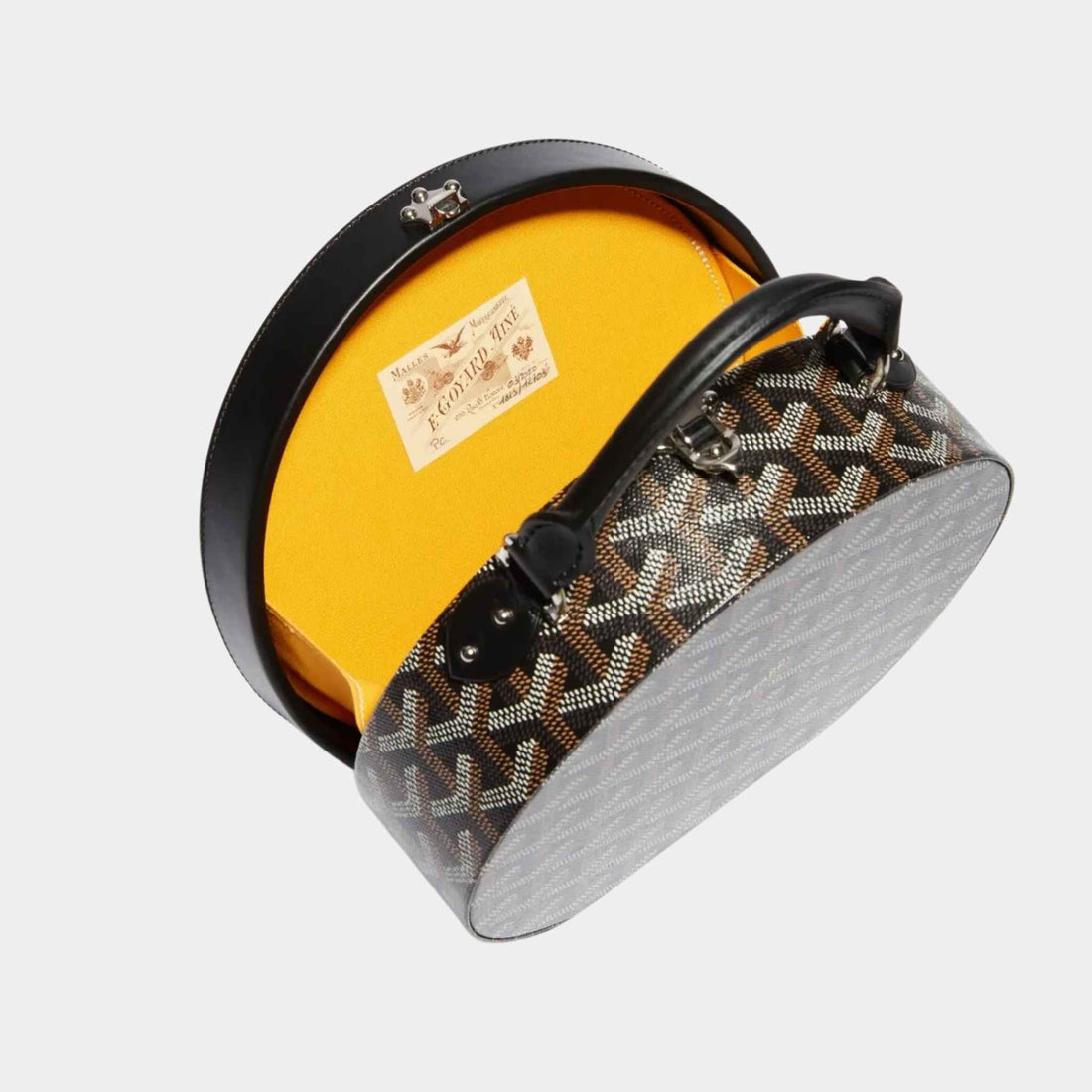 alt
حقيبة Alto Hatbox Trunk من Goyard، باللون الأسود، منظر داخلي