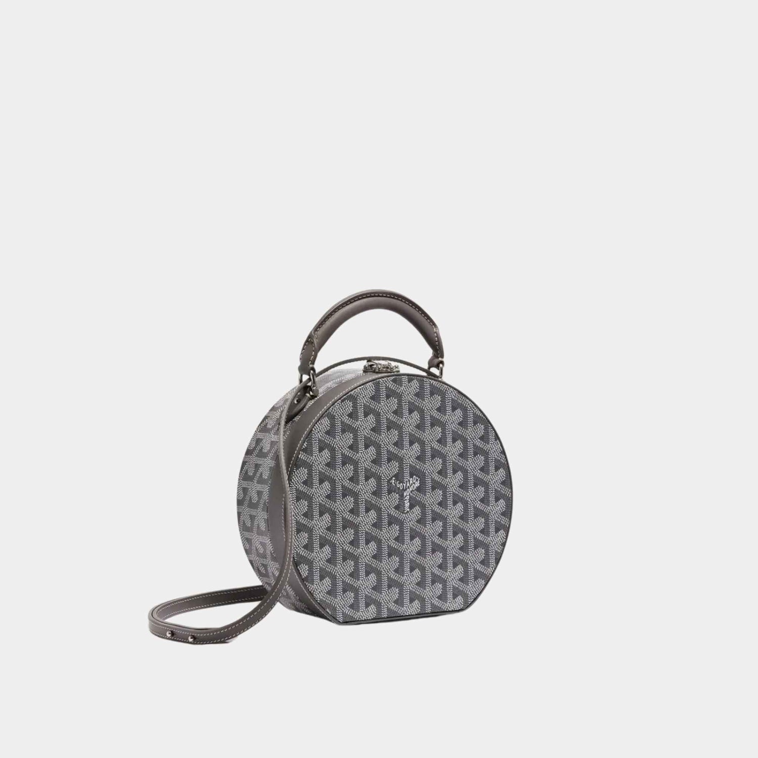 Goyard The Alto Hatbox Trunk Bag, Grey, Side View